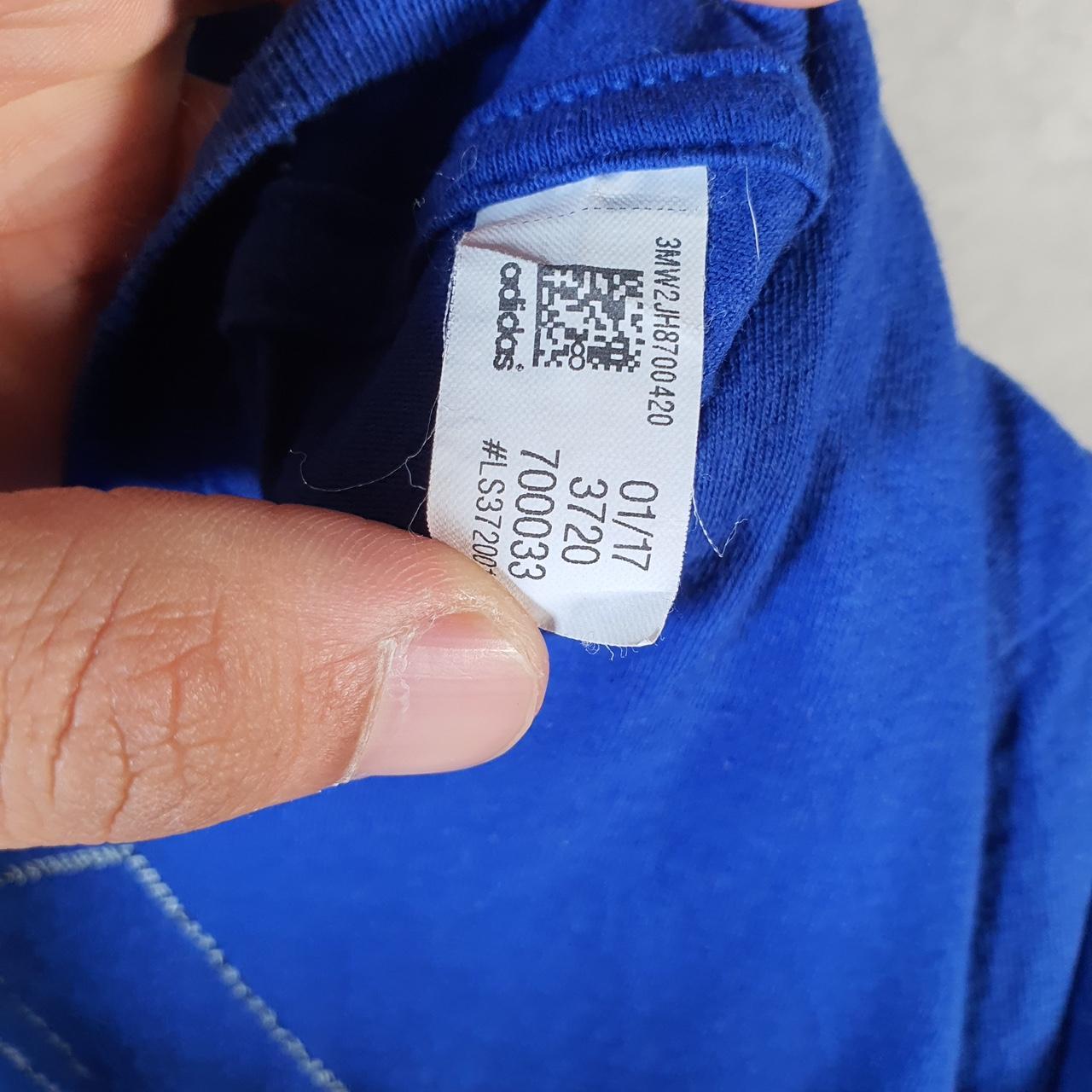 Vintage Adidas Go To Tee T Shirt Men’s Large Blue Three Stripes Logo Athletic