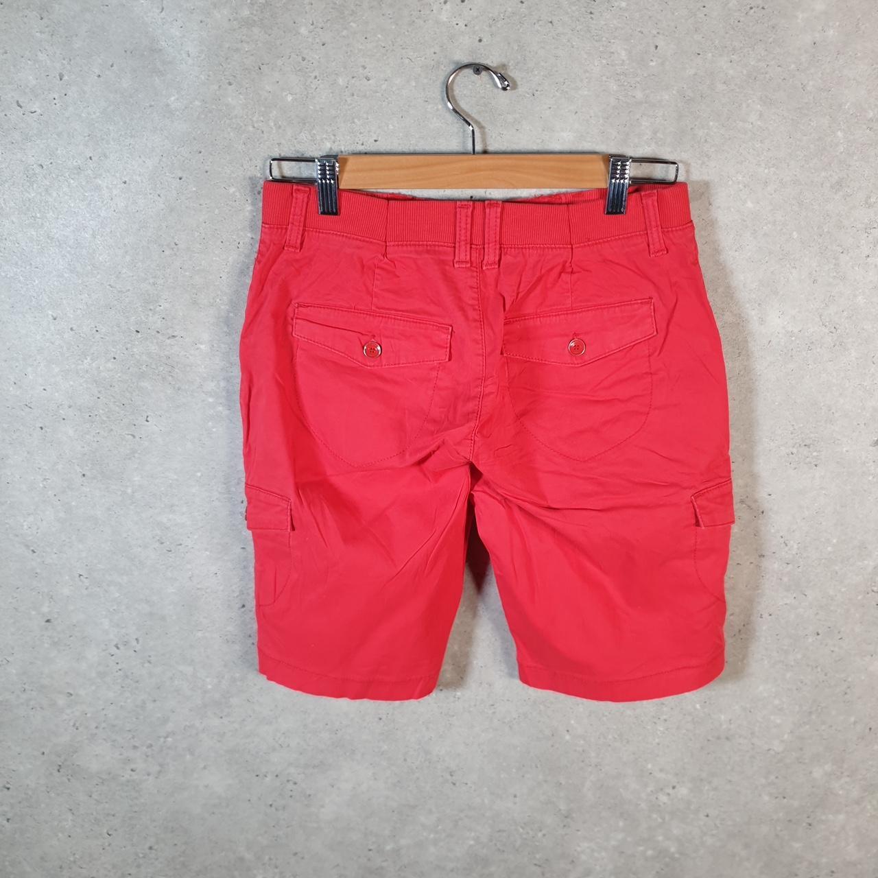 Vintage Lee Baggy Shorts Jorts Cargo Womens W28 Red Relaxed Cargo