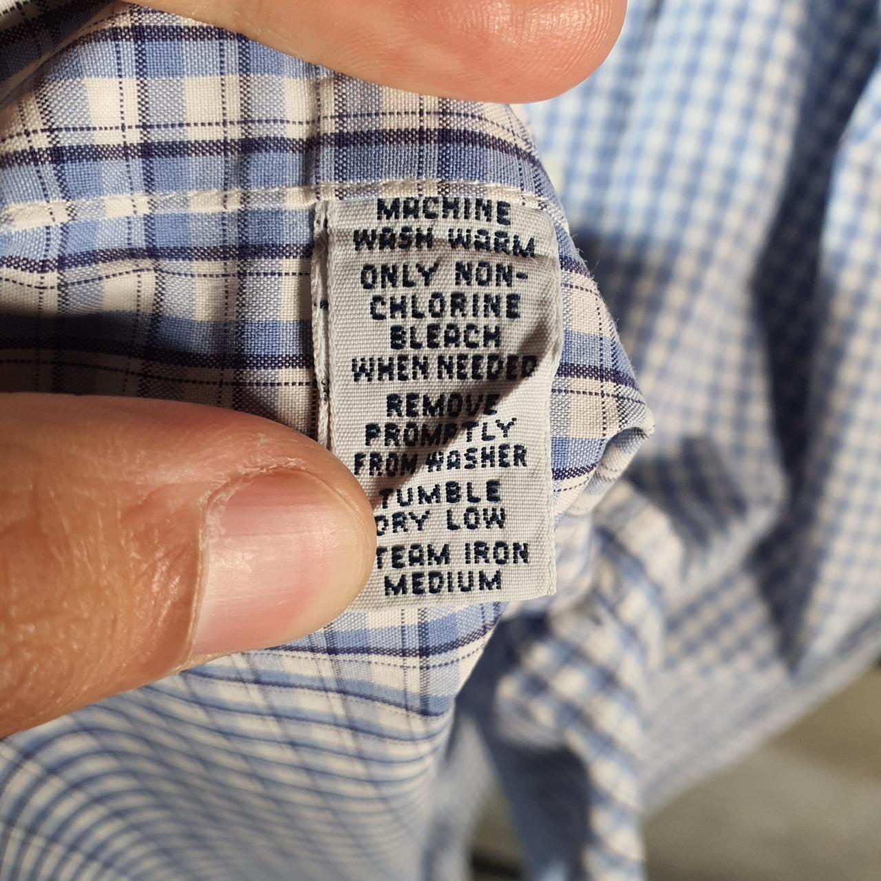 Vintage Ralph Lauren Button Down Shirt Men’s Large Blue Blake Checkered Pony Casual C8486