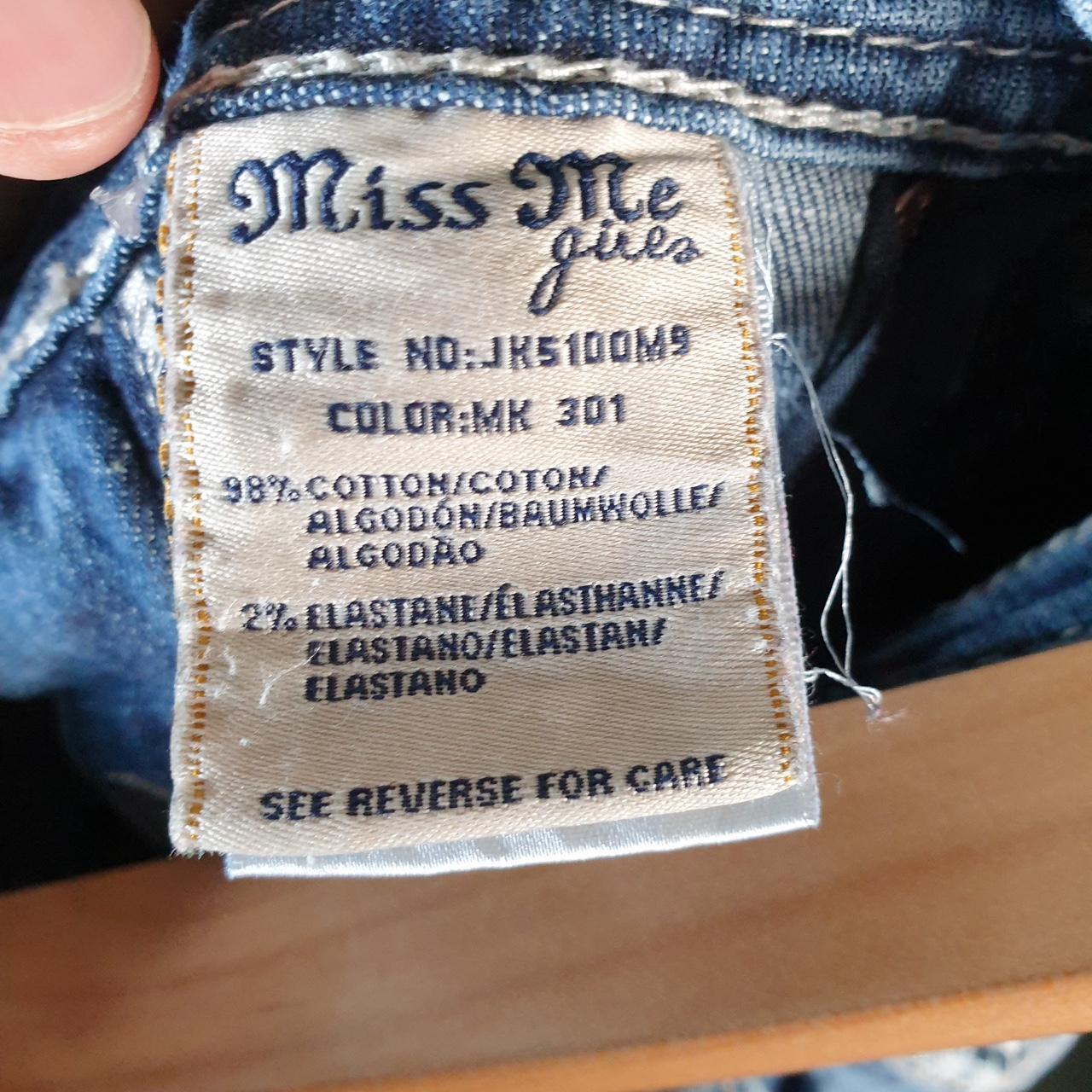 Vintage Miss Me Baggy Y2K Hip Hop Jeans Shorts Jorts Womens W24 Blue Denim Low Rise