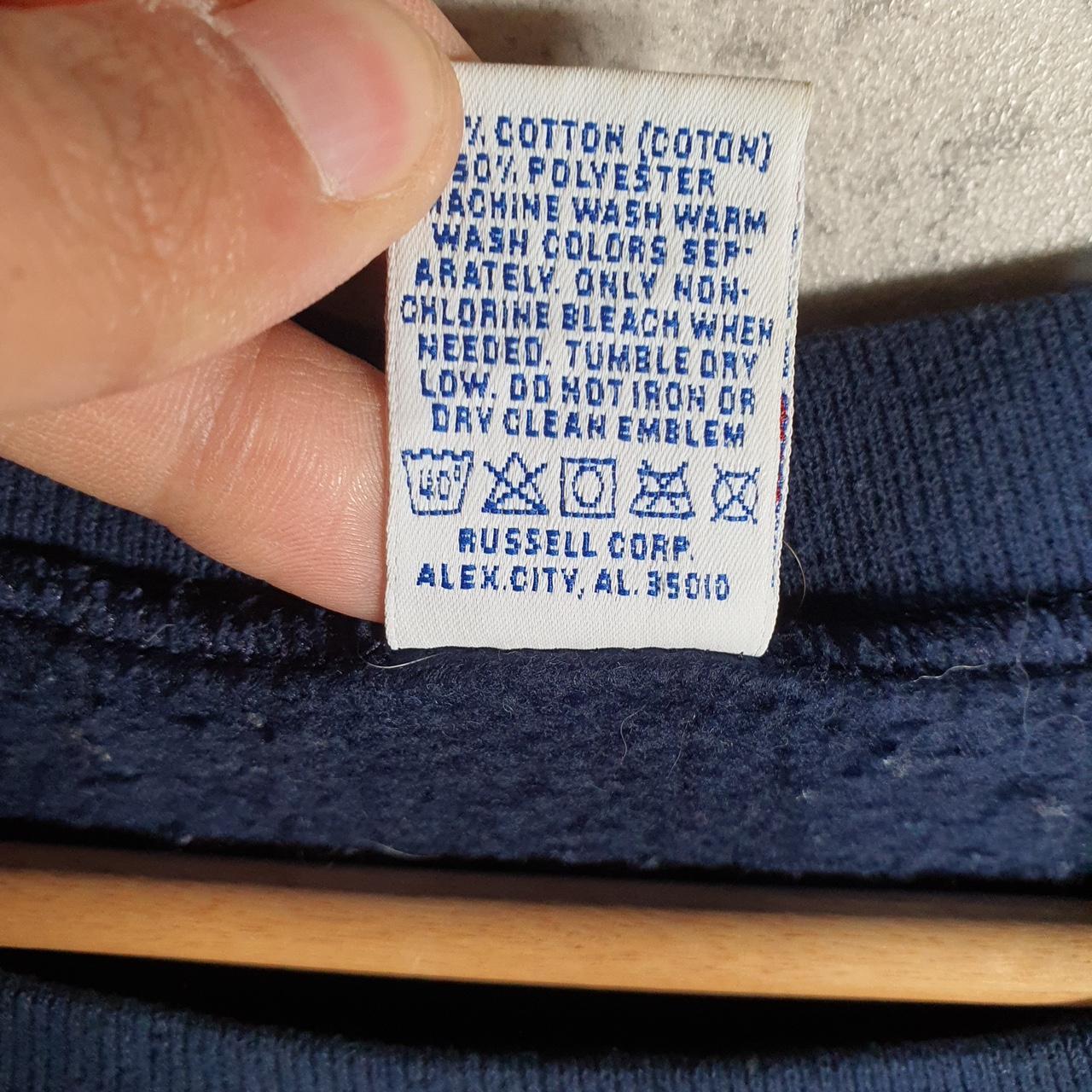 Vintage Russell Athletic USA Blank Sweatshirt Men’s 2XL Navy Blue Pullover Baggy
