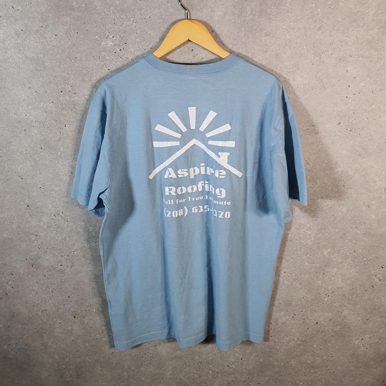 Vintage Carhartt Pocket T Shirt Men’s Medium Blue Workwear Chore Utility Loose Fit C9240