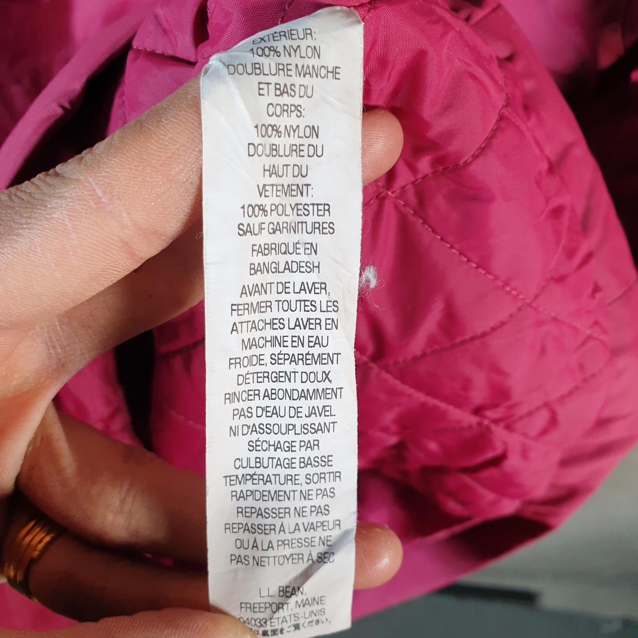 Vintage L.L. Bean Outdoors Nylon Jacket Womens Large Pink Hooded Waterproof