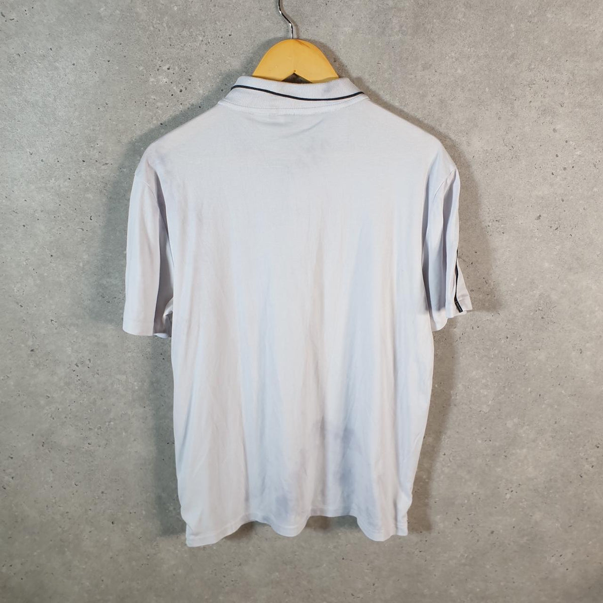 Vintage Calvin Klein Spellout Polo Shirt Men’s Medium White Casual Sports