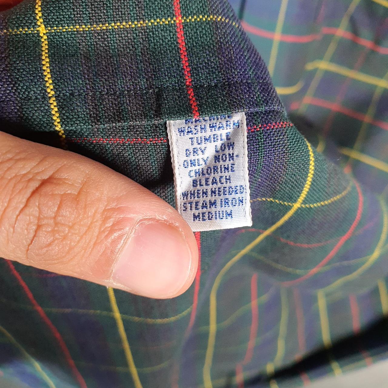 Vintage Ralph Lauren Button Down Shirt Men’s Small Green Checkered Big Oxford Pony Casual C8484