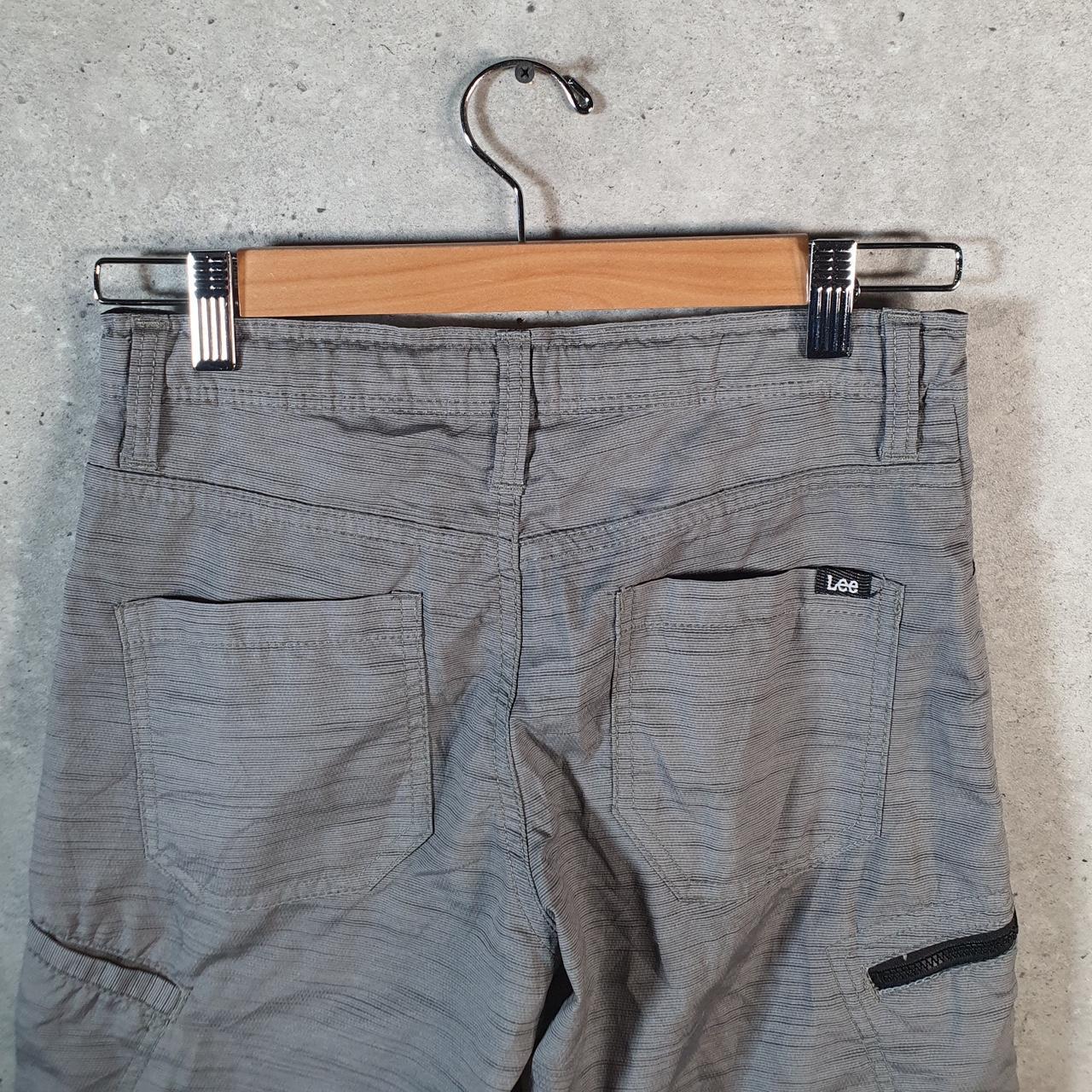 Vintage Lee Chino Shorts Jorts Cargo Womens W26 Grey Baggy Cotton A4434