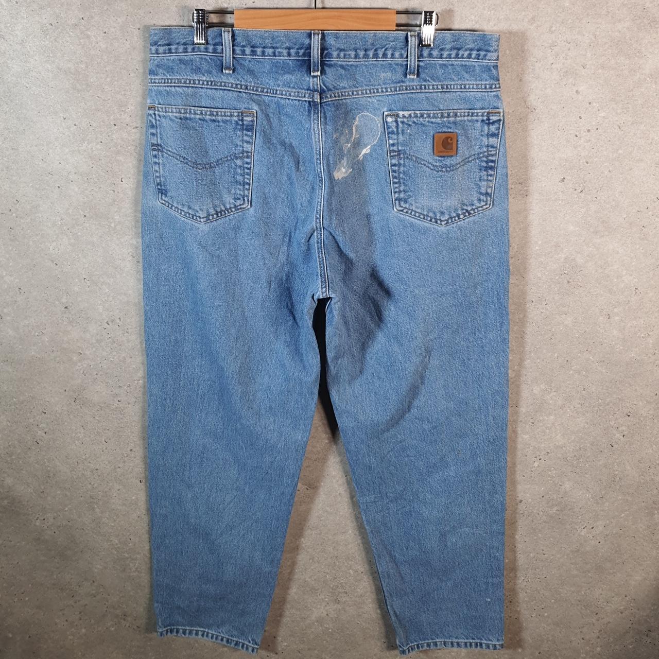 Vintage Carhartt FR Workwear Carpenter Jeans Mens W40 L30 Blue Denim Dungaree Fit USA