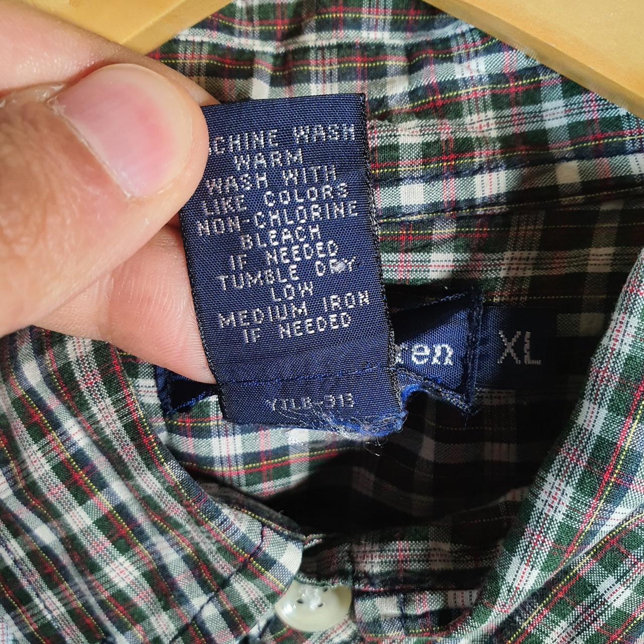 Vintage Ralph Lauren Button Down Shirt Womens XL Green Checkered Custom Pony Casual C8447