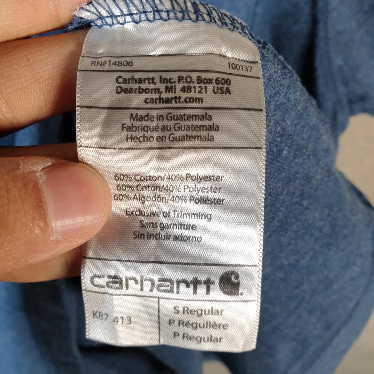 Vintage Carhartt Pocket T Shirt Men’s Small Blue Workwear Chore Utility Original Fit