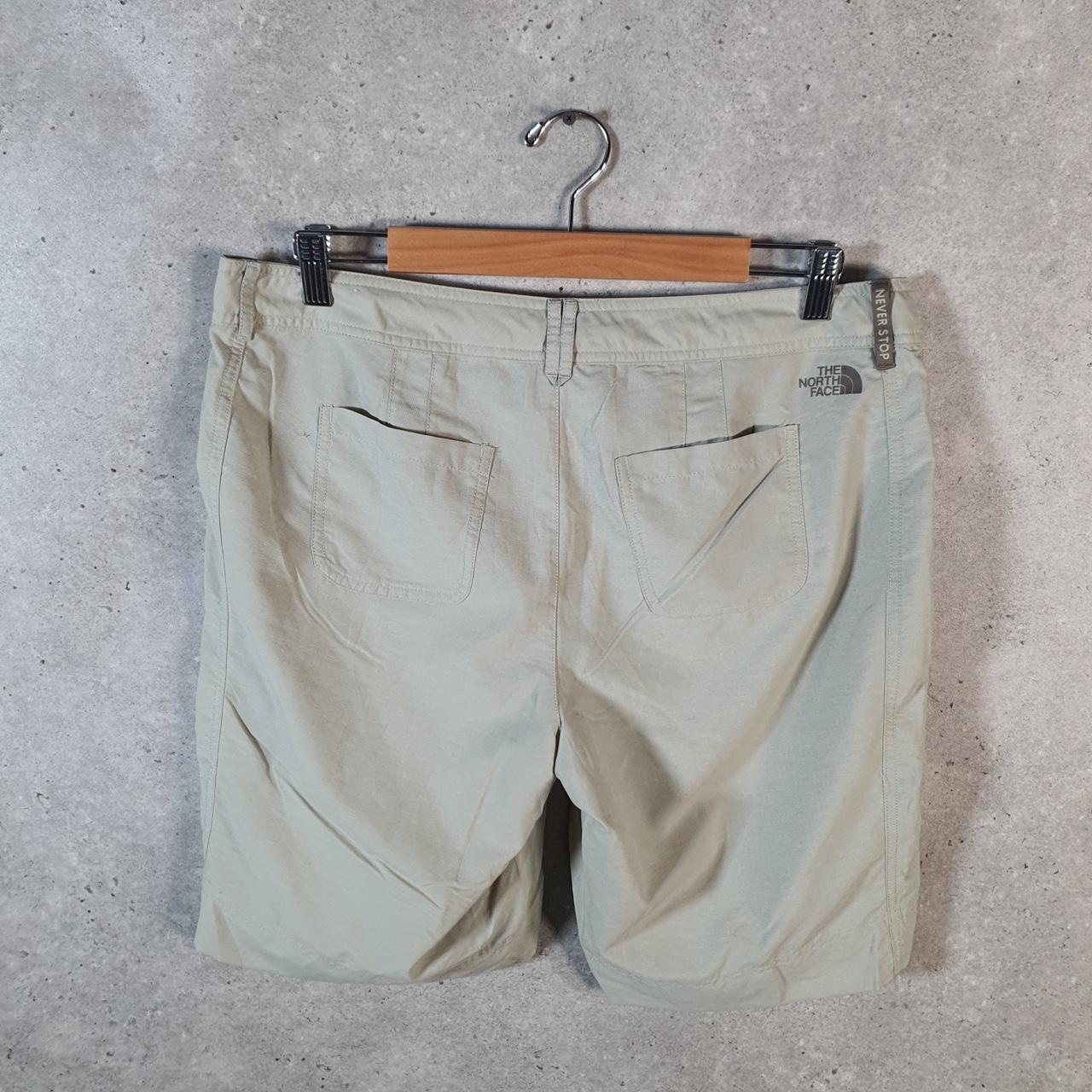 Vintage The North Face TNF Shorts Jorts Chino Cargo Womens UK12 Beige Baggy Cotton