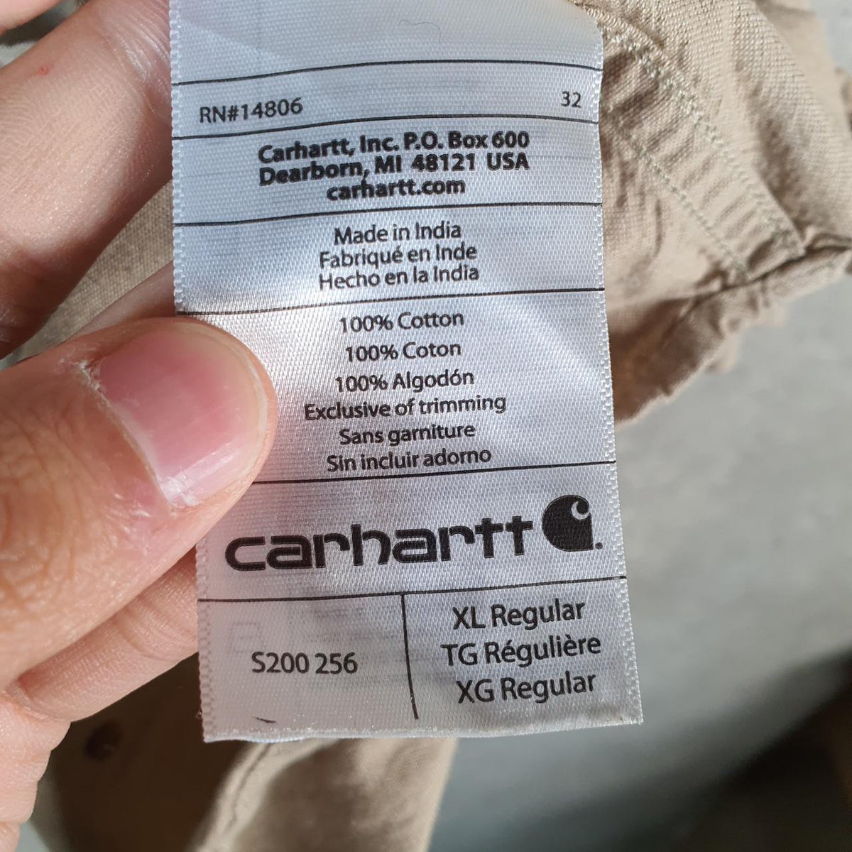 Vintage Carhartt Shirt Button Down Mens XL Brown Short Sleeve Chore Utility Relaxed - Big Fish Vintage