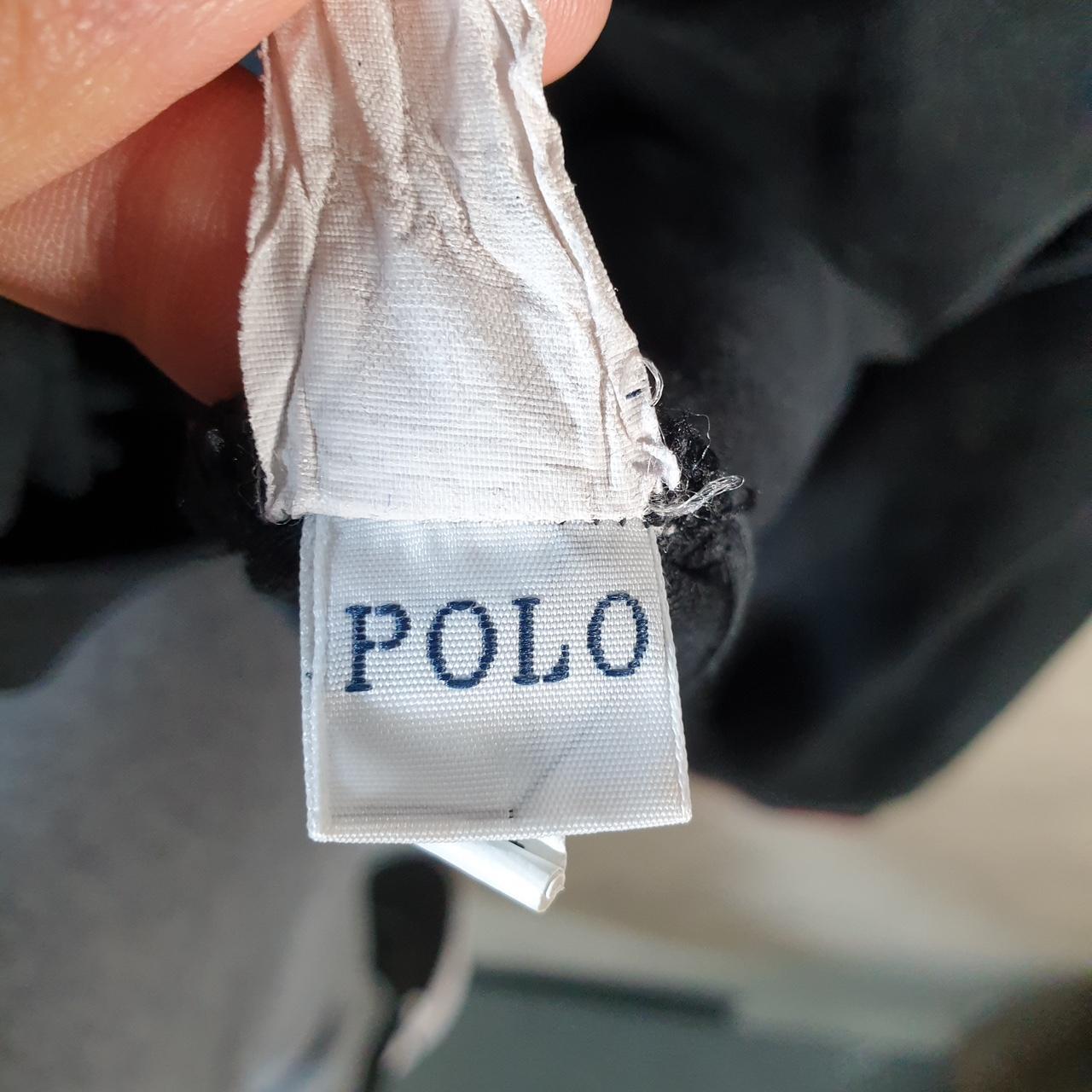 Vintage Ralph Lauren Polo Sweatshirt Men’s Large Black Full Zip Cotton Pullover Pony