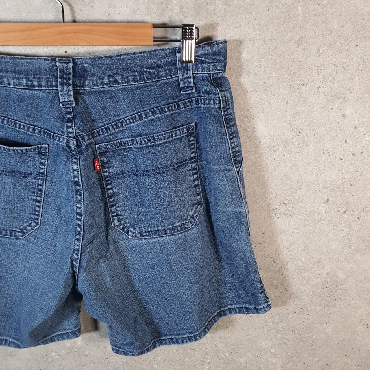 Vintage Levi’s Baggy Shorts Jorts Cargo Womens W32 Blue Relaxed Denim