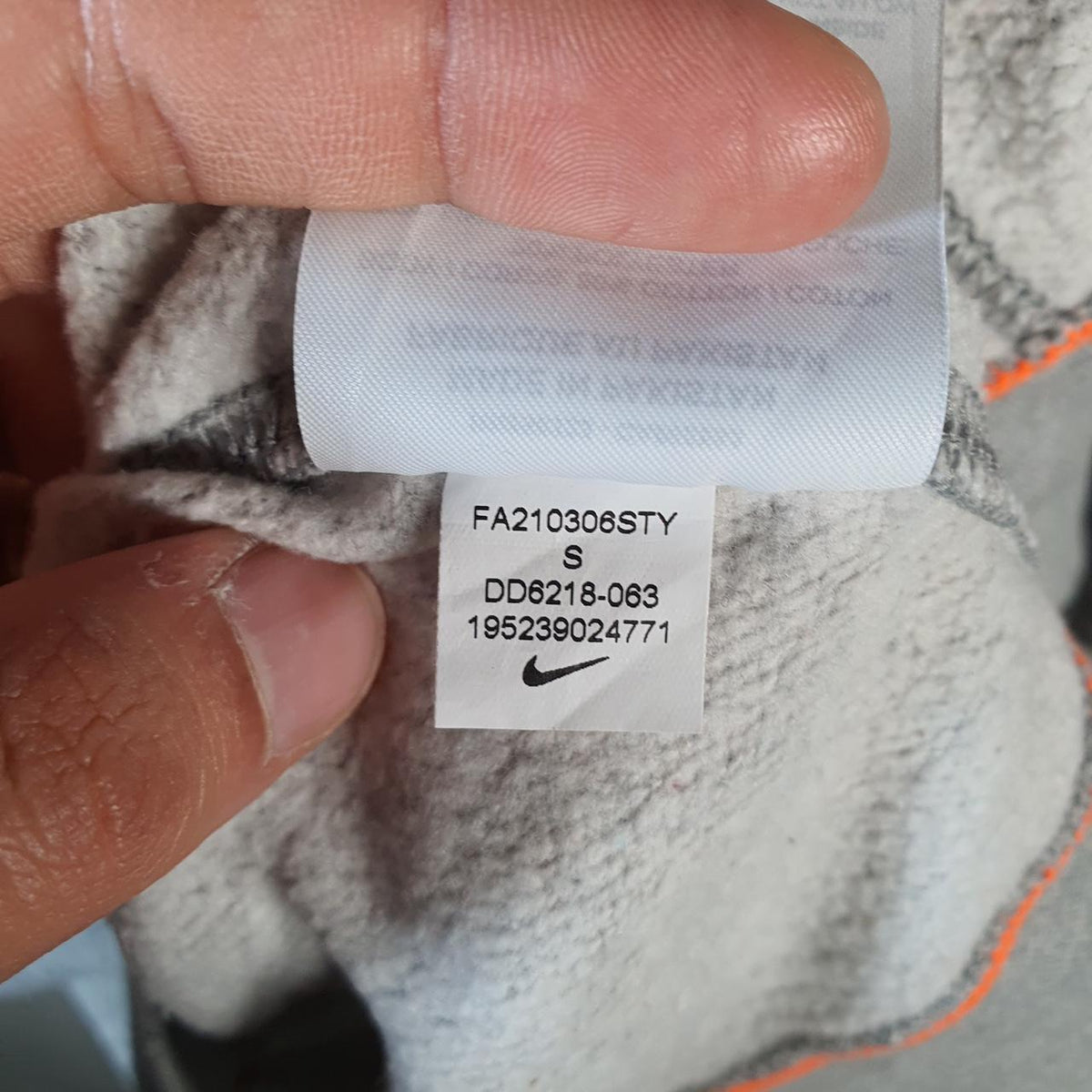 Vintage Nike Just Do It Hoodie Mens Small Grey Swoosh Y2K Pullover Logo