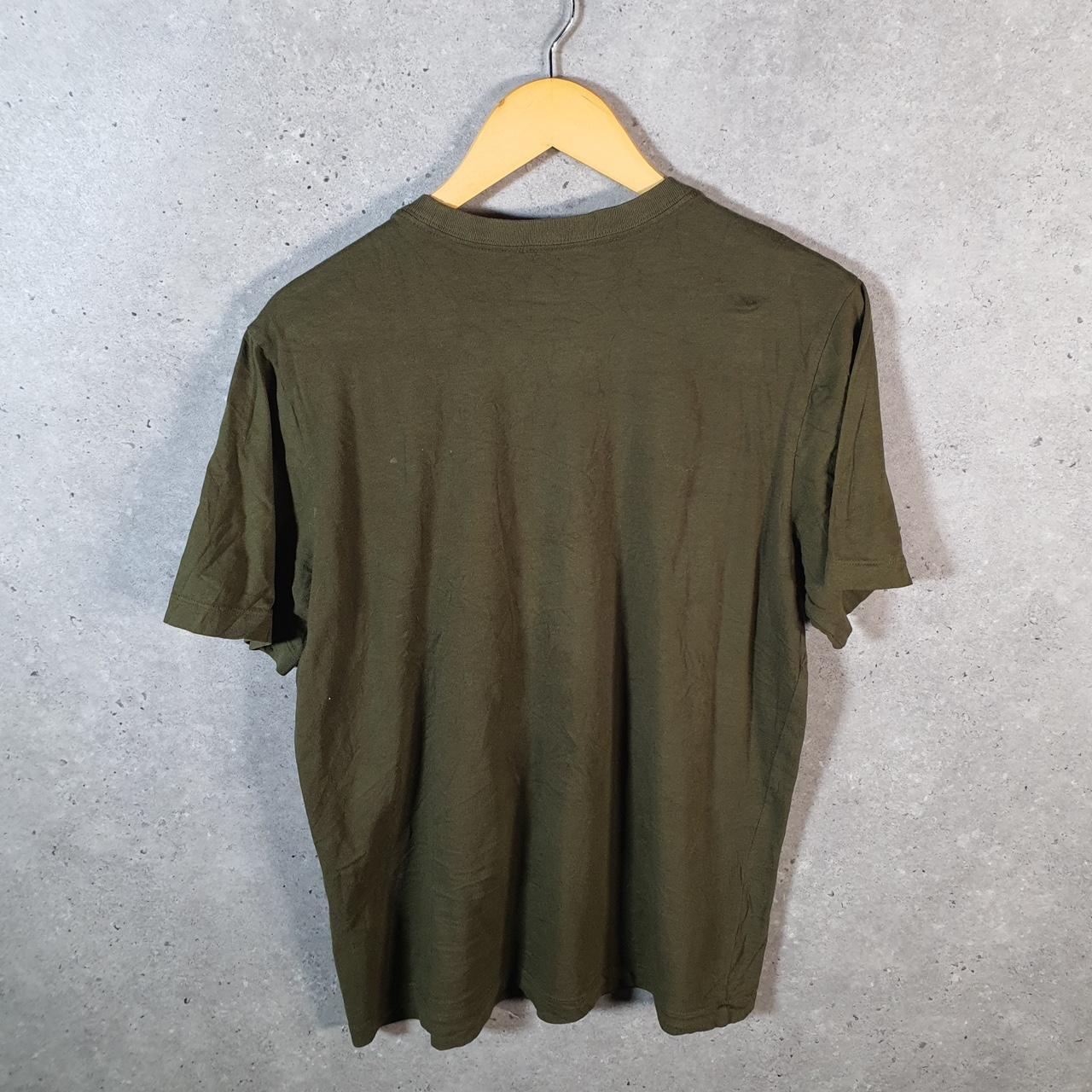 Vintage Nike Embroidered Club T Shirt Men’s Medium Khaki Green Swoosh Athletic