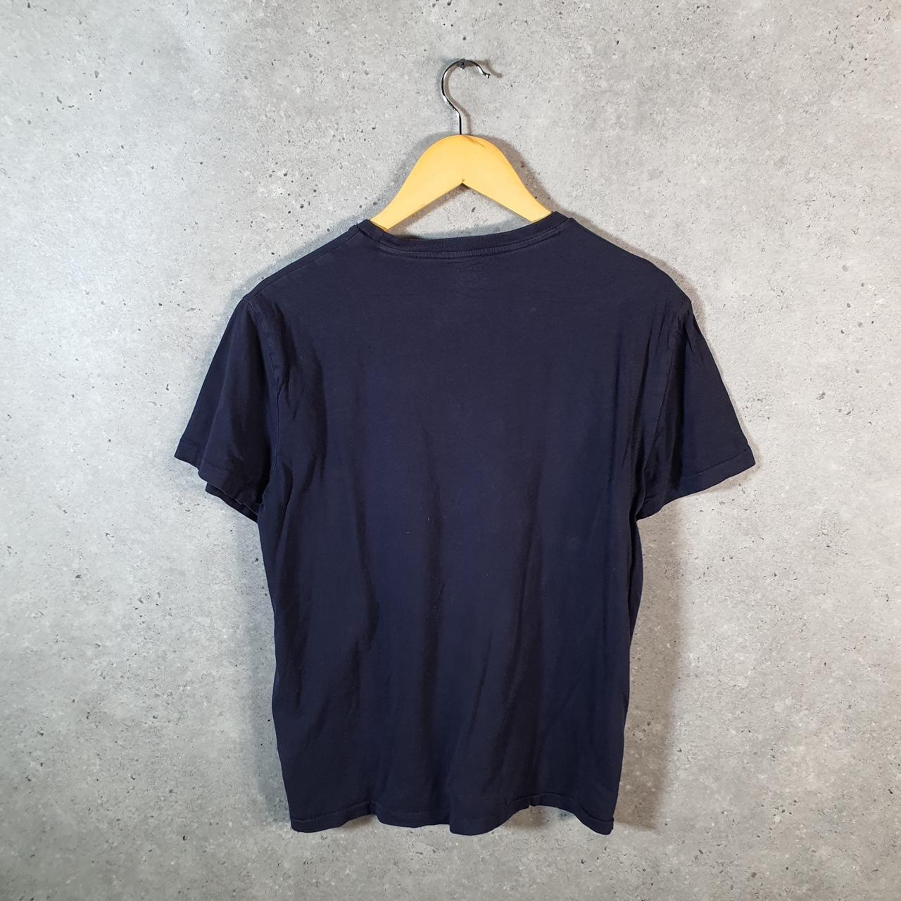 Vintage Ralph Lauren Polo T Shirt Men’s Large Blue Embroidered Custom Slim Fit Pony