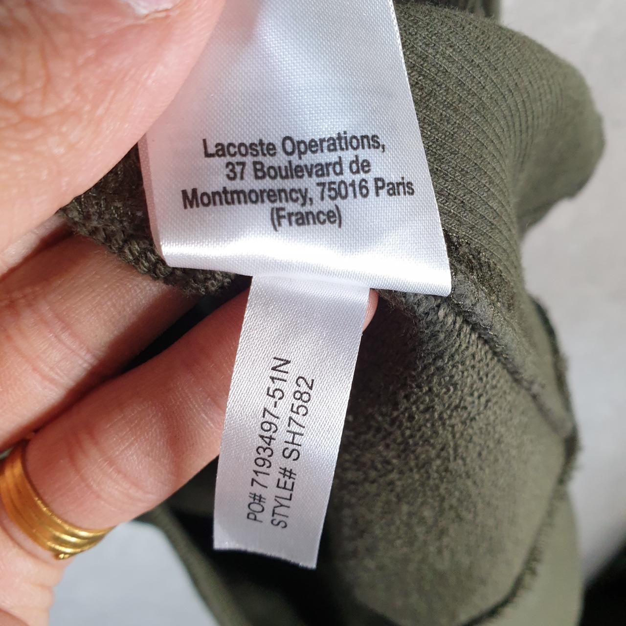 Vintage Lacoste Sweatshirt Men’s Small Green Pullover Logo Y2K Jumper Logo