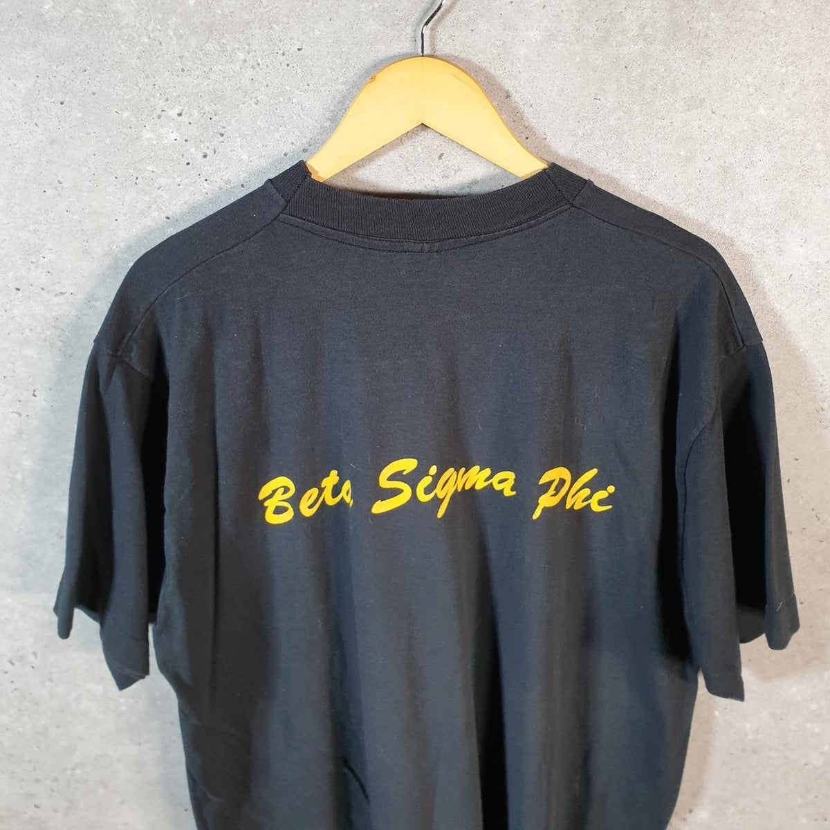 Vintage Fruit of the Loom Beta Phi Sigma 90s USA Single Stitch T Shirt Men’s XL Black C8959