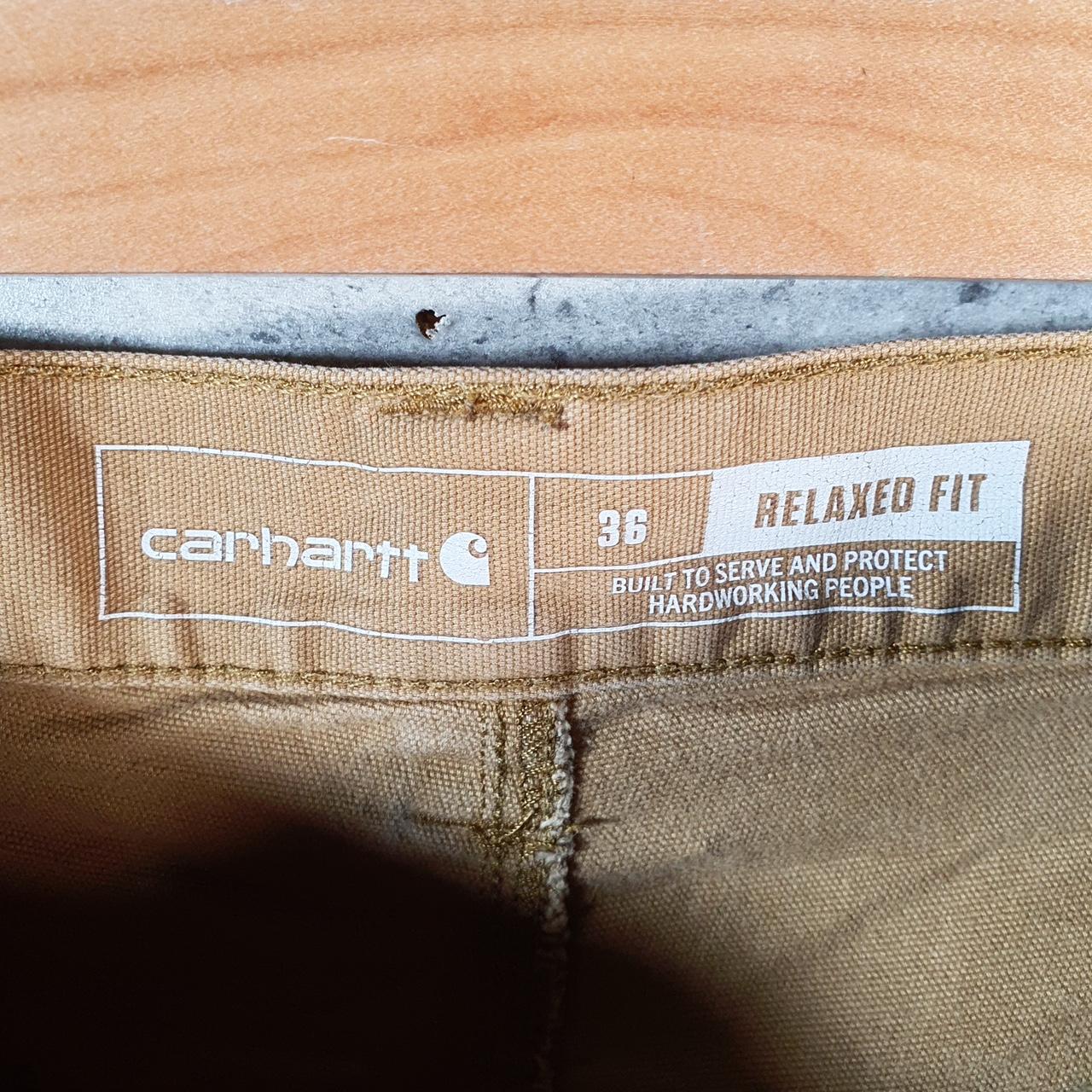 Vintage Carhartt Baggy Carpenter Shorts Jorts Cargo Men’s W36 Brown Relaxed Fit Workwear A4847