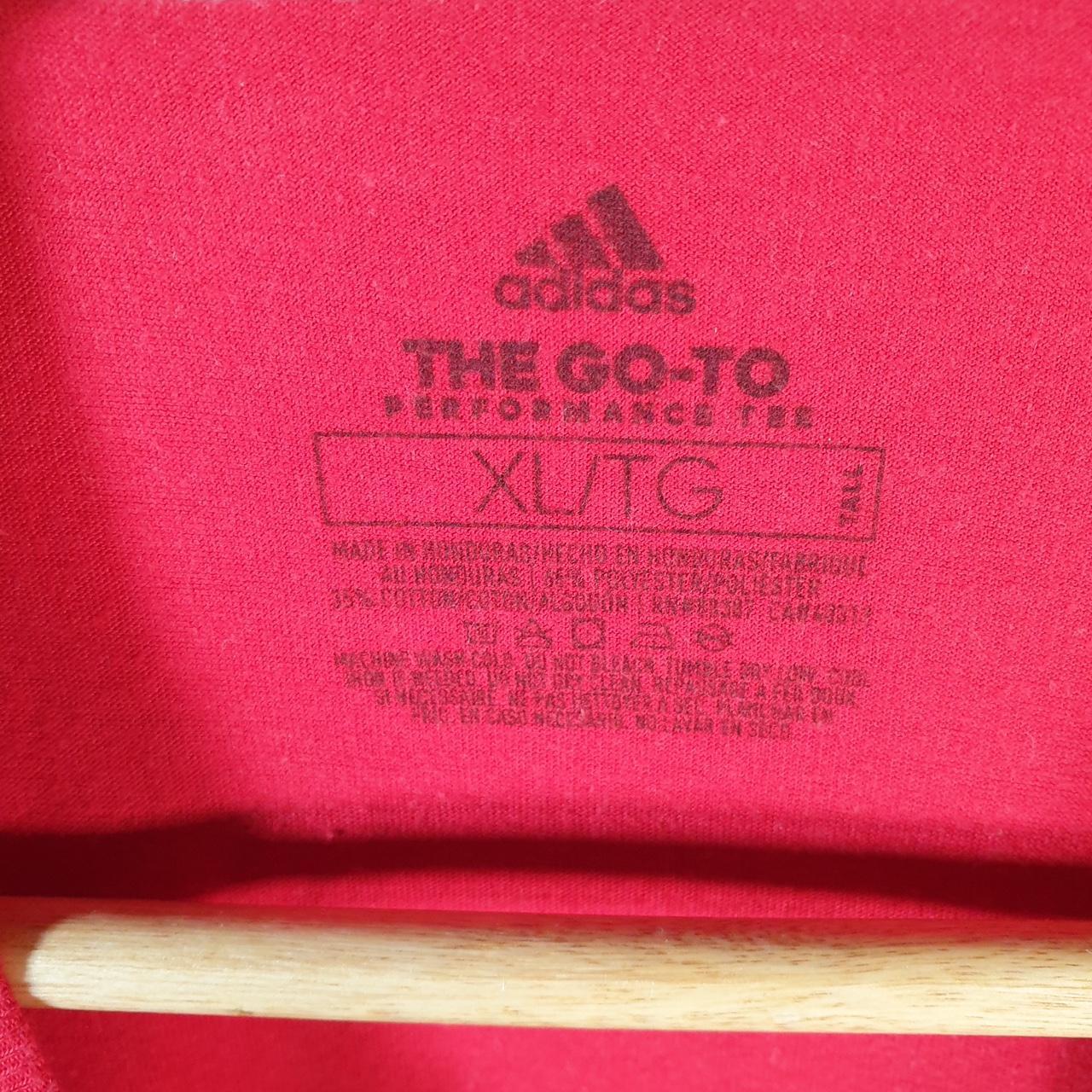 Vintage Adidas Go Tee T Shirt Shirt Men’s XL Red Three Stripes Logo Athletic C9925