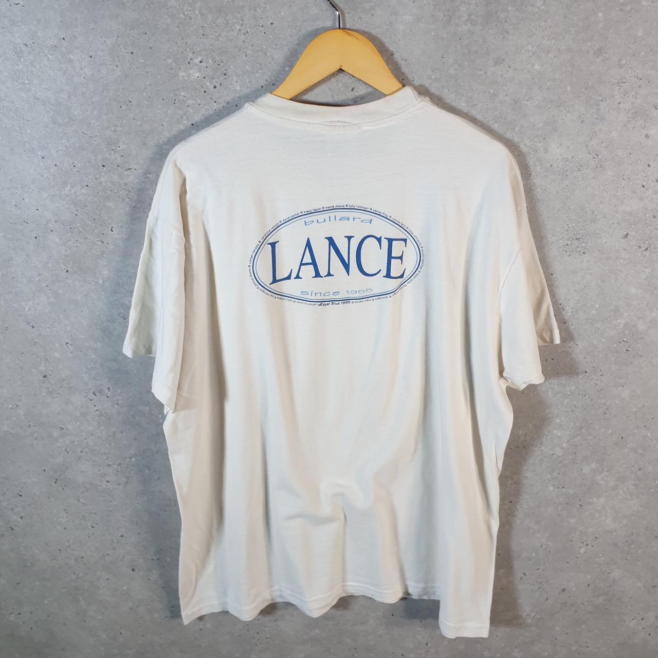 Vintage Hanes Bullard Lance 90s USA Single Stitch T Shirt Men’s XL White