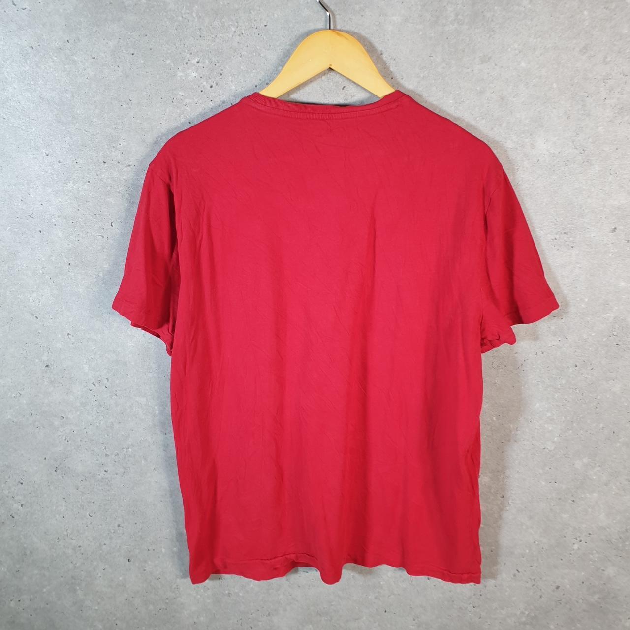 Vintage Ralph Lauren Polo T Shirt Men’s Large Red Embroidered Custom Slim Fit Pony C9149
