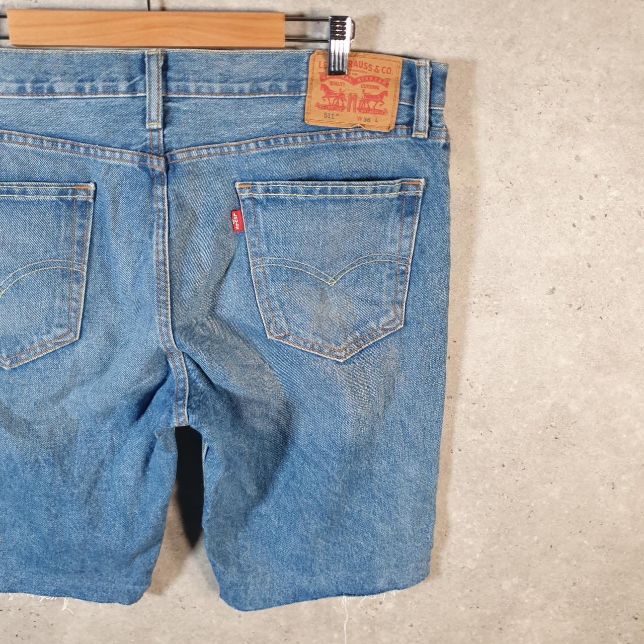 Vintage Levi’s 511 Baggy Shorts Jorts Cargo Mens W36 Blue Relaxed Denim