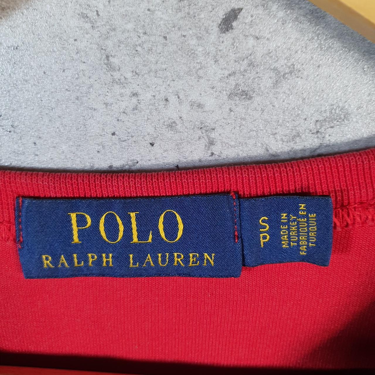 Vintage Ralph Lauren Polo Sweatshirt Men’s Small Red Cotton Pullover Pony