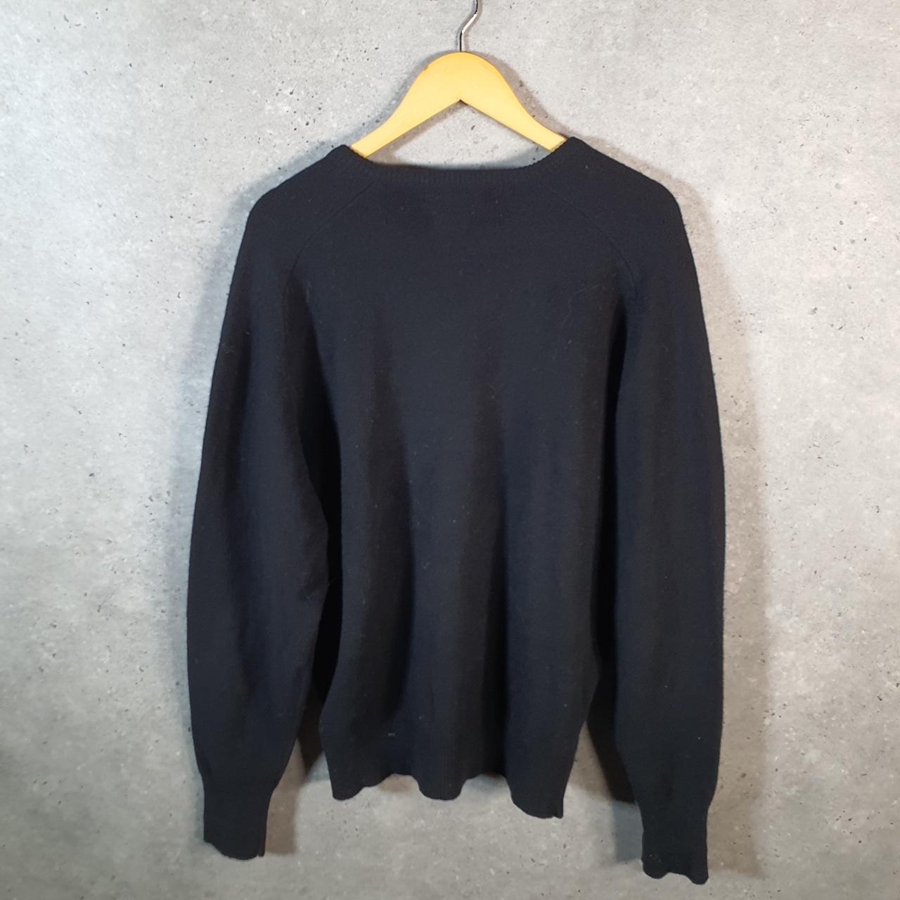 Vintage Ralph Lauren Polo Lambswool Sweatshirt Men’s XL Black Pullover Pony C8861