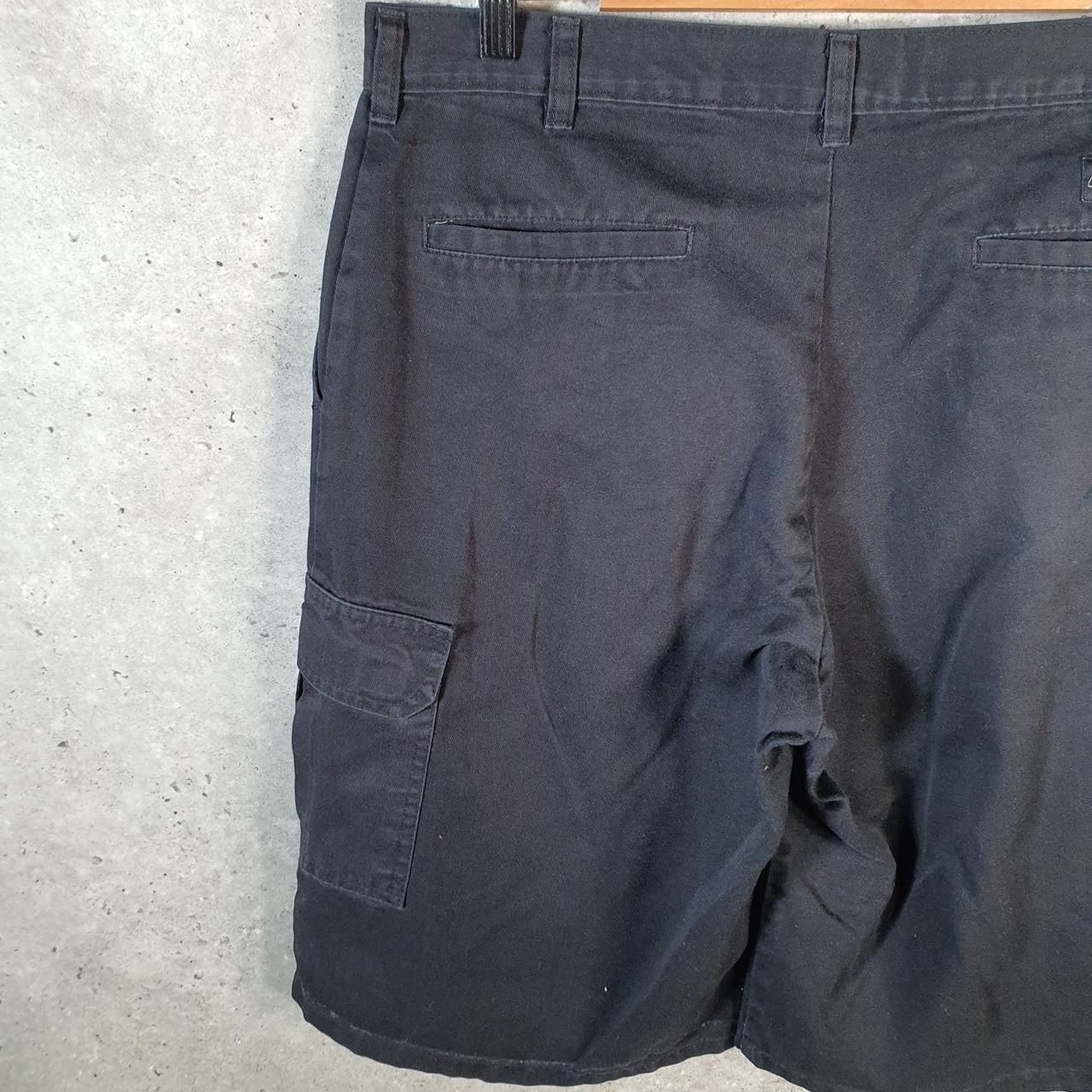 Vintage Dickies Baggy Chino Shorts Jorts Cargo Mens W36 Black Regular Fit