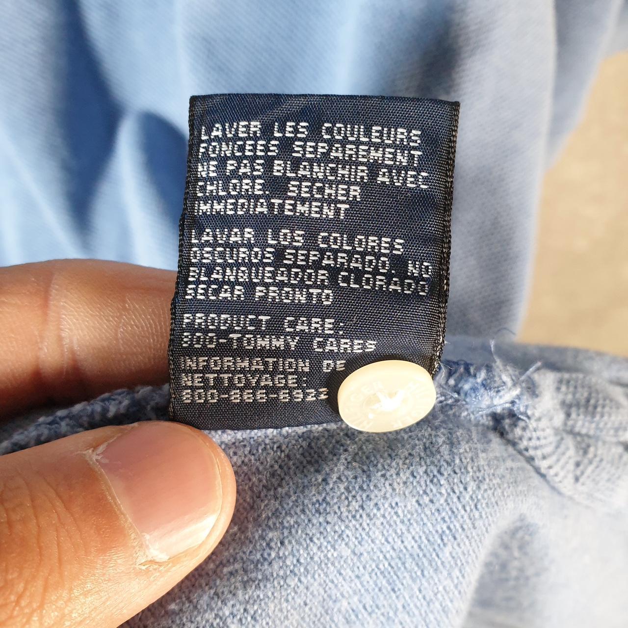 Vintage Tommy Hilfiger Polo Shirt Men’s Large Blue Custom Fit Embroidered Logo