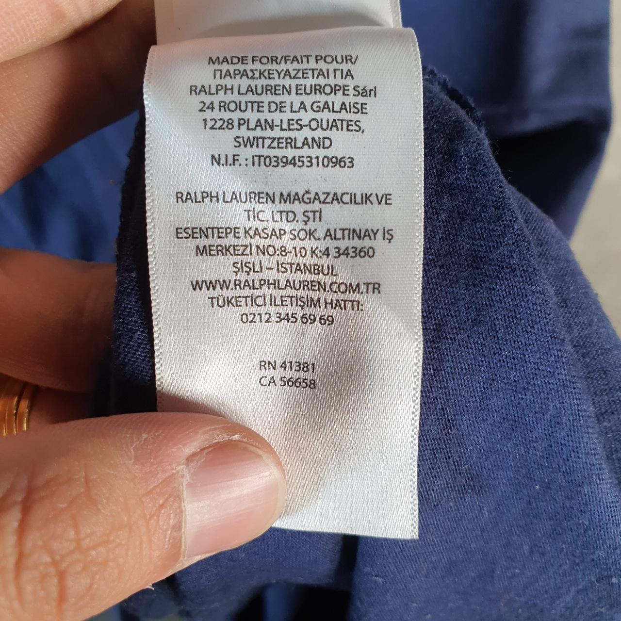 Vintage Ralph Lauren Polo Spellout T Shirt Men’s Medium Blue Classic Fit Pony