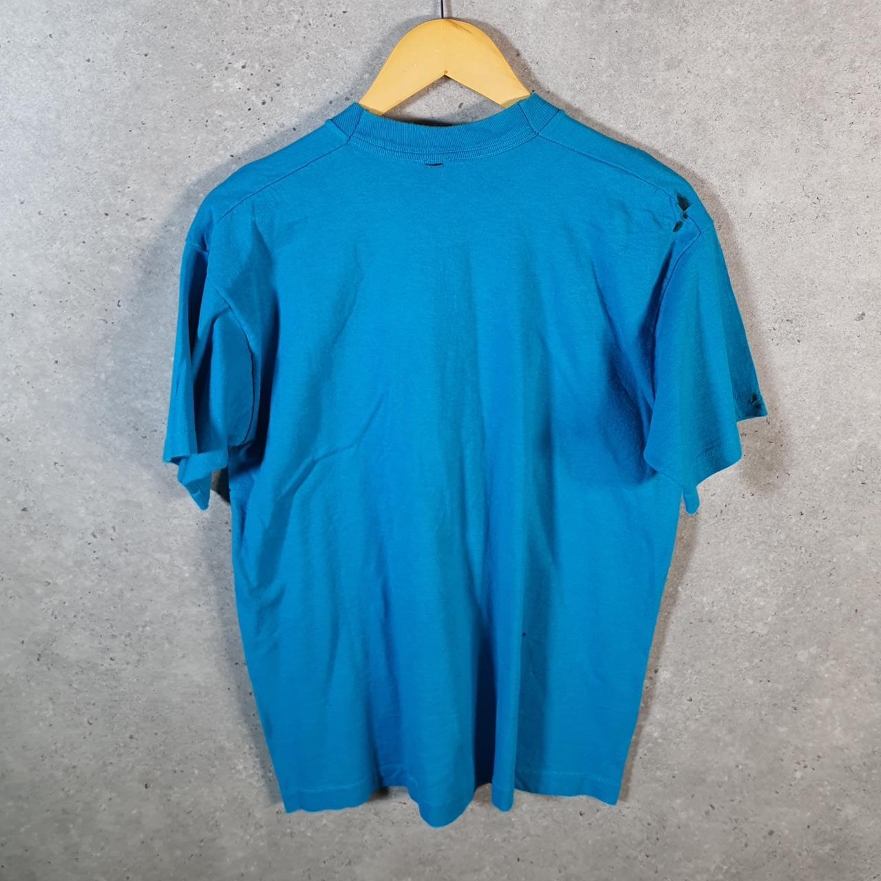 Vintage Charlotte Hornets Basketball 90s USA Single Stitch T Shirt Men’s Small Blue