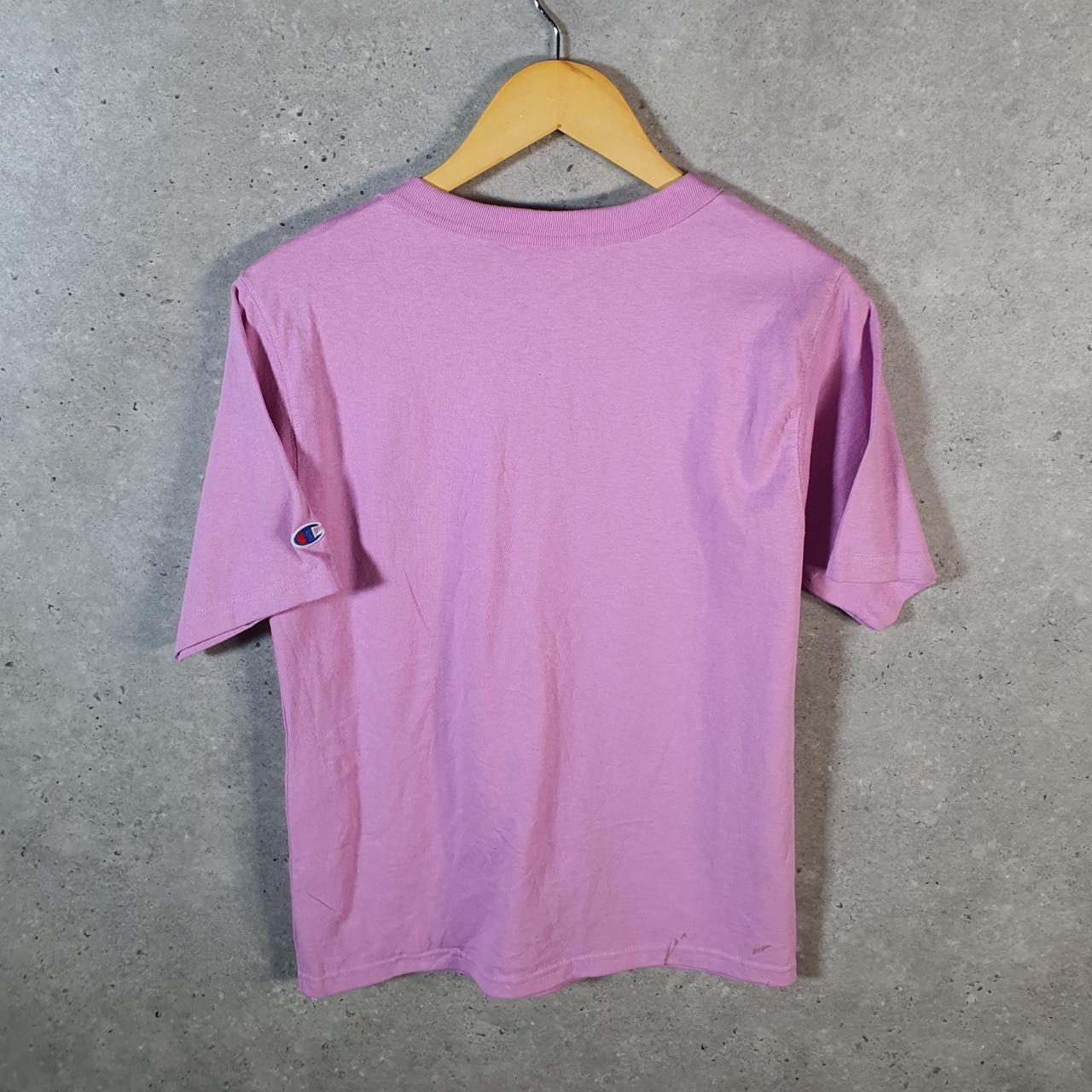 Vintage Champion Spellout T Shirt Men’s XS Pink Casual USA Athletic