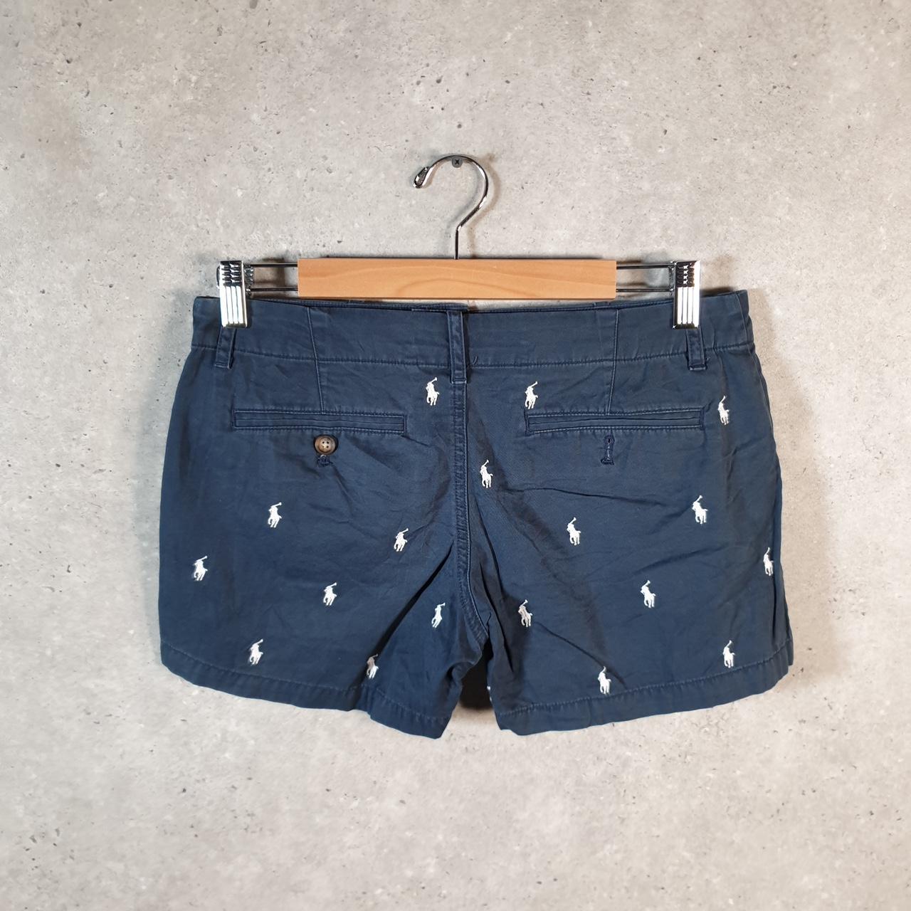 Vintage Ralph Lauren Polo All over Print Shorts Jorts Chino Cargo Womens W30 Blue Baggy Cotton A4378