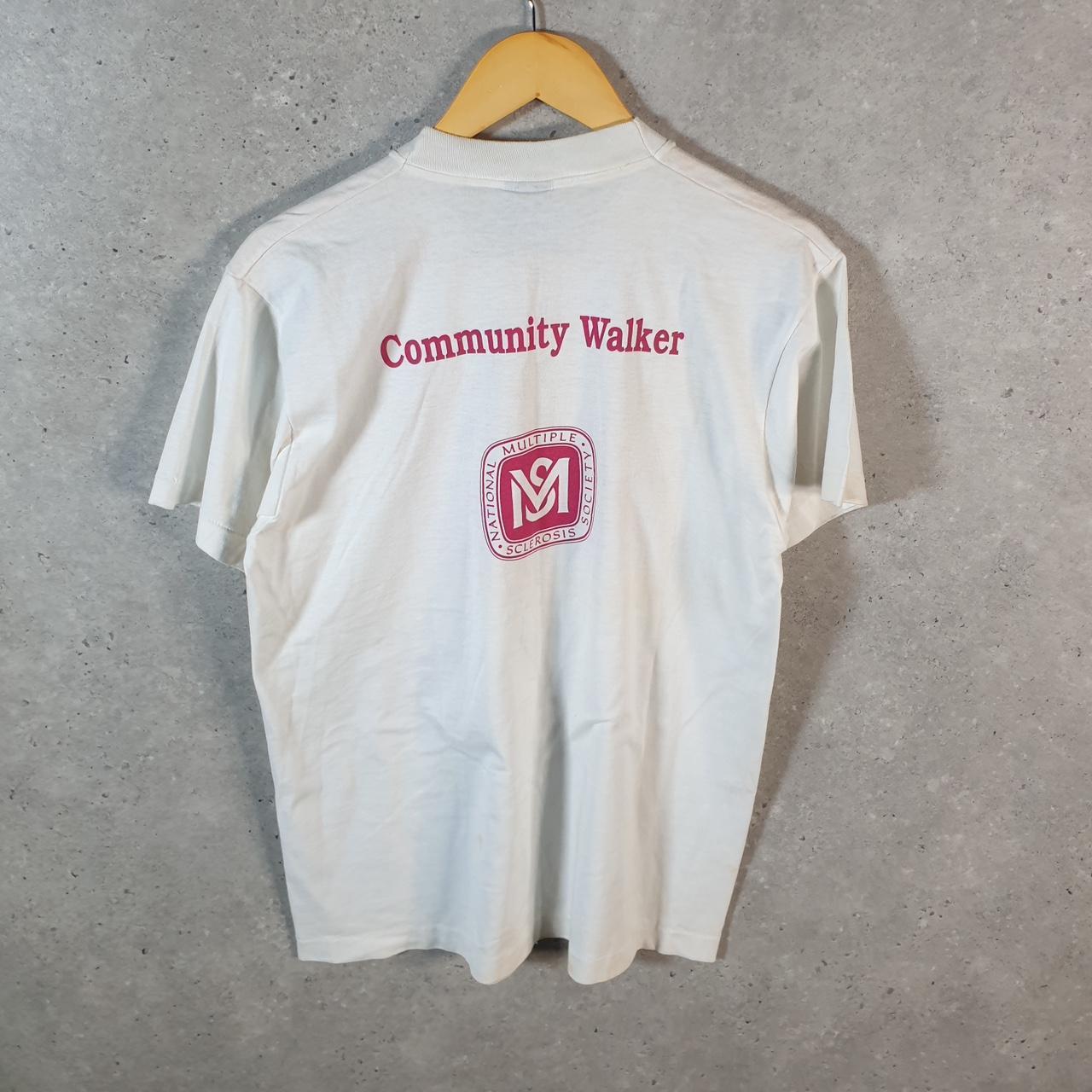 Vintage Screen Stars Super Cites Walk Multiple Sclerosis 90s USA Single Stitch T Shirt Men’s Large White