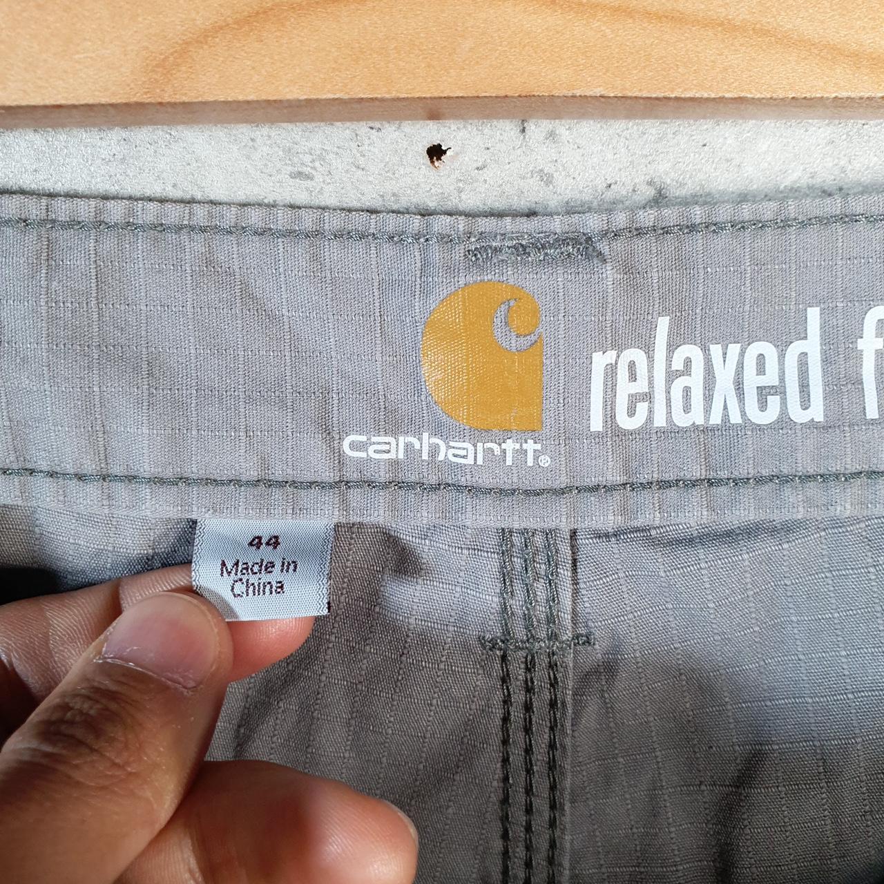 Vintage Carhartt Baggy Carpenter Shorts Jorts Cargo Men’s W44 Grey Relaxed Fit Workwear Big Fish Vintage