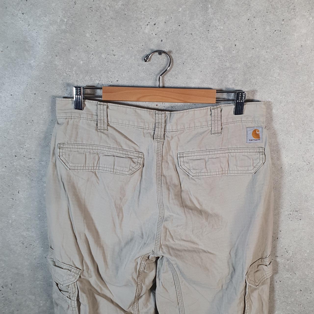 Vintage Carhartt Carpenter Trousers Mens W34 L32 Brown Relaxed Fit Workwear