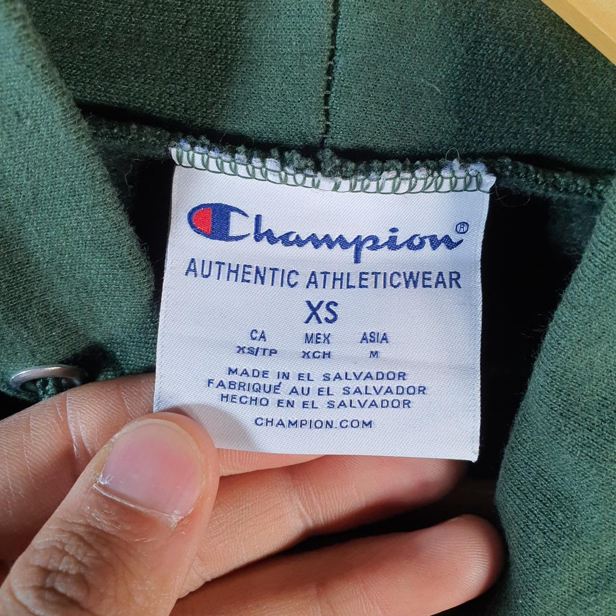 Vintage Champion Hoodie Men’s XS Green Pro Sport Pullover Cal Poly Mustangs