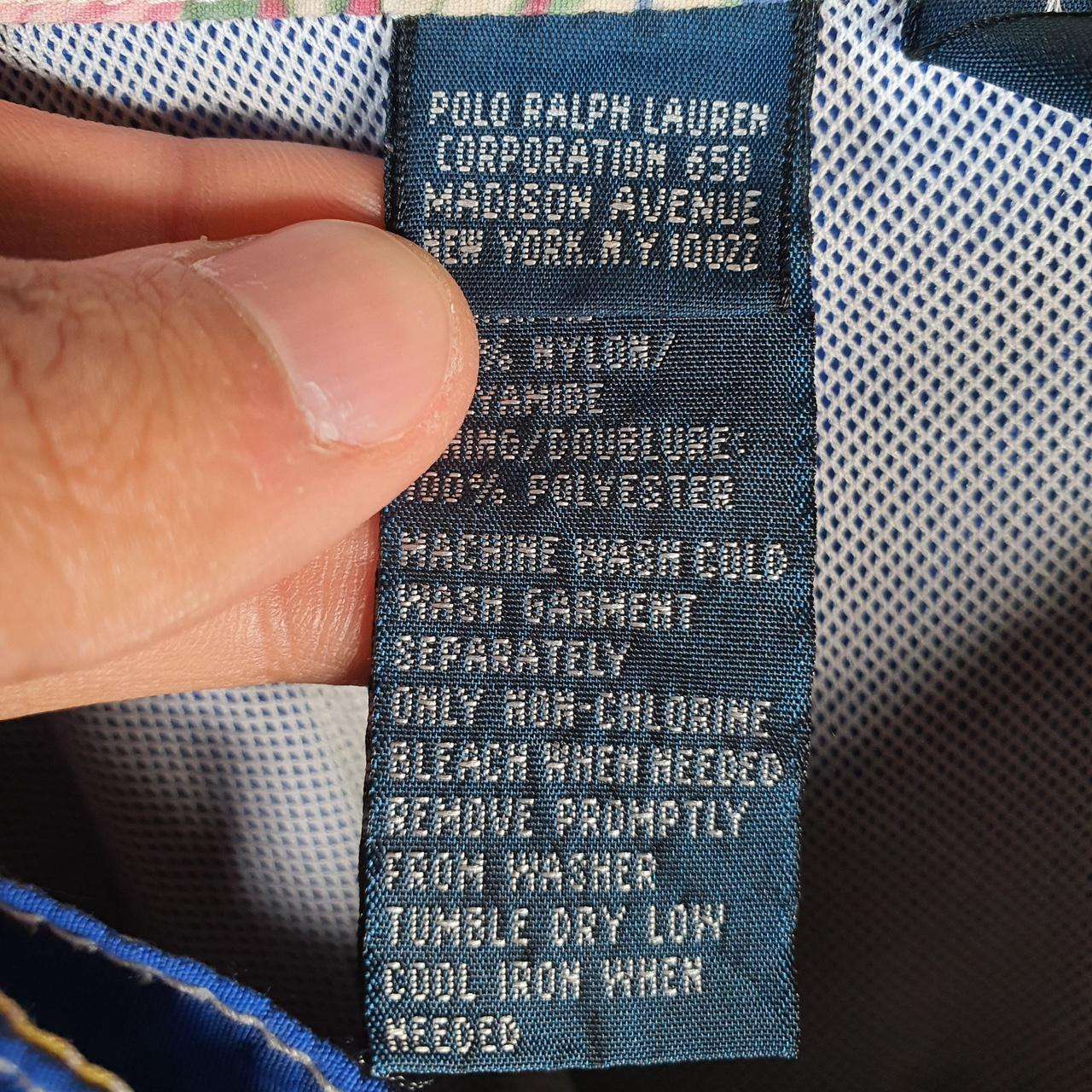 Vintage Ralph Lauren Polo Swim Shorts Cargo Men’s Medium Blue Baggy Cotton Big Fish Vintage