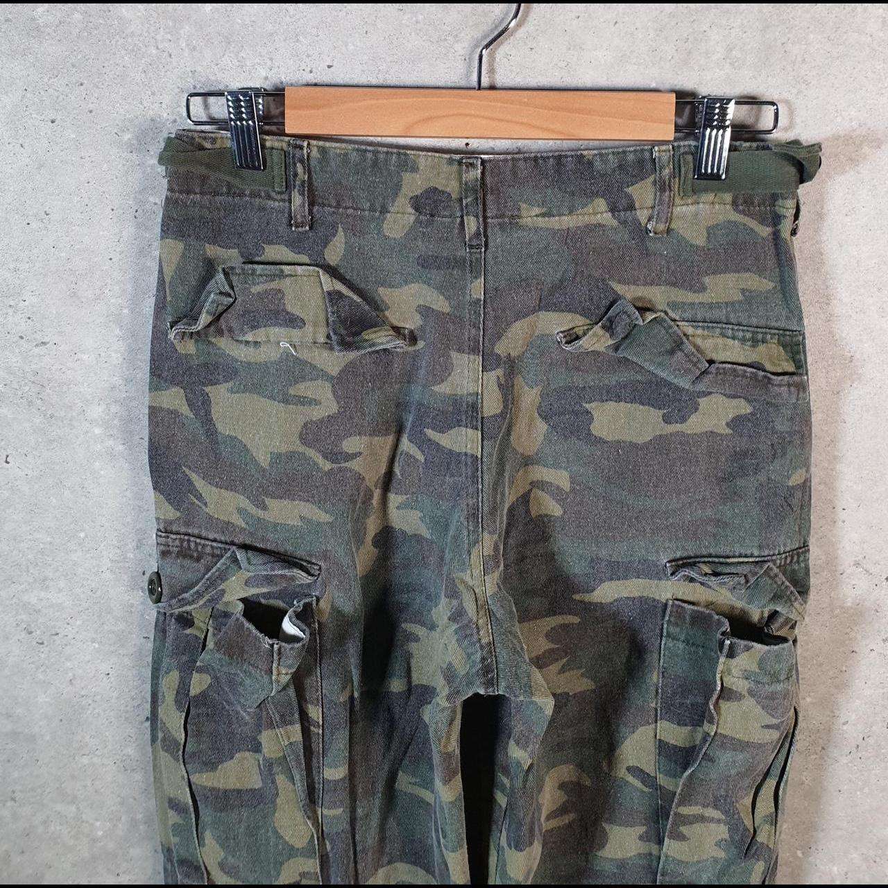 Vintage Fashion Nova Camouflage Army Cargo Trousers Mens Small Green RealTree Big Fish Vintage