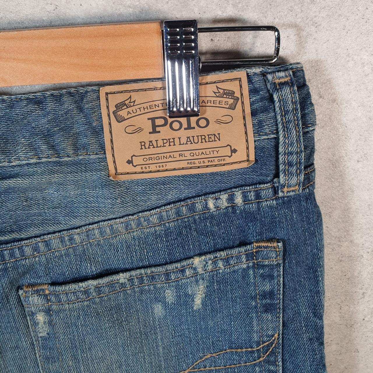 Vintage Ralph Lauren Polo Jean Shorts Jorts Cargo Womens W30 Denim Baggy Cotton Big Fish Vintage