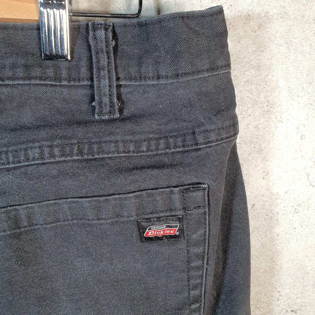 Vintage Dickies Carpenter Shorts Jorts Jeans Men’s W38 Black Denim Relaxed Fit Baggy Workwear Big Fish Vintage