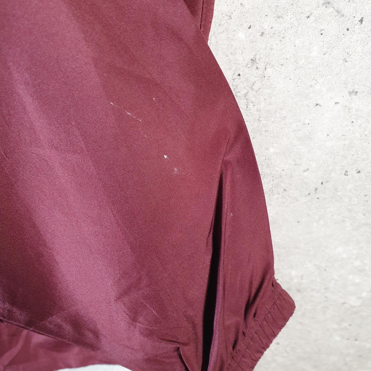 Vintage Champion Windbreaker Track Jacket Mens Small Burgundy Logo 1/4 Zip Minnesota