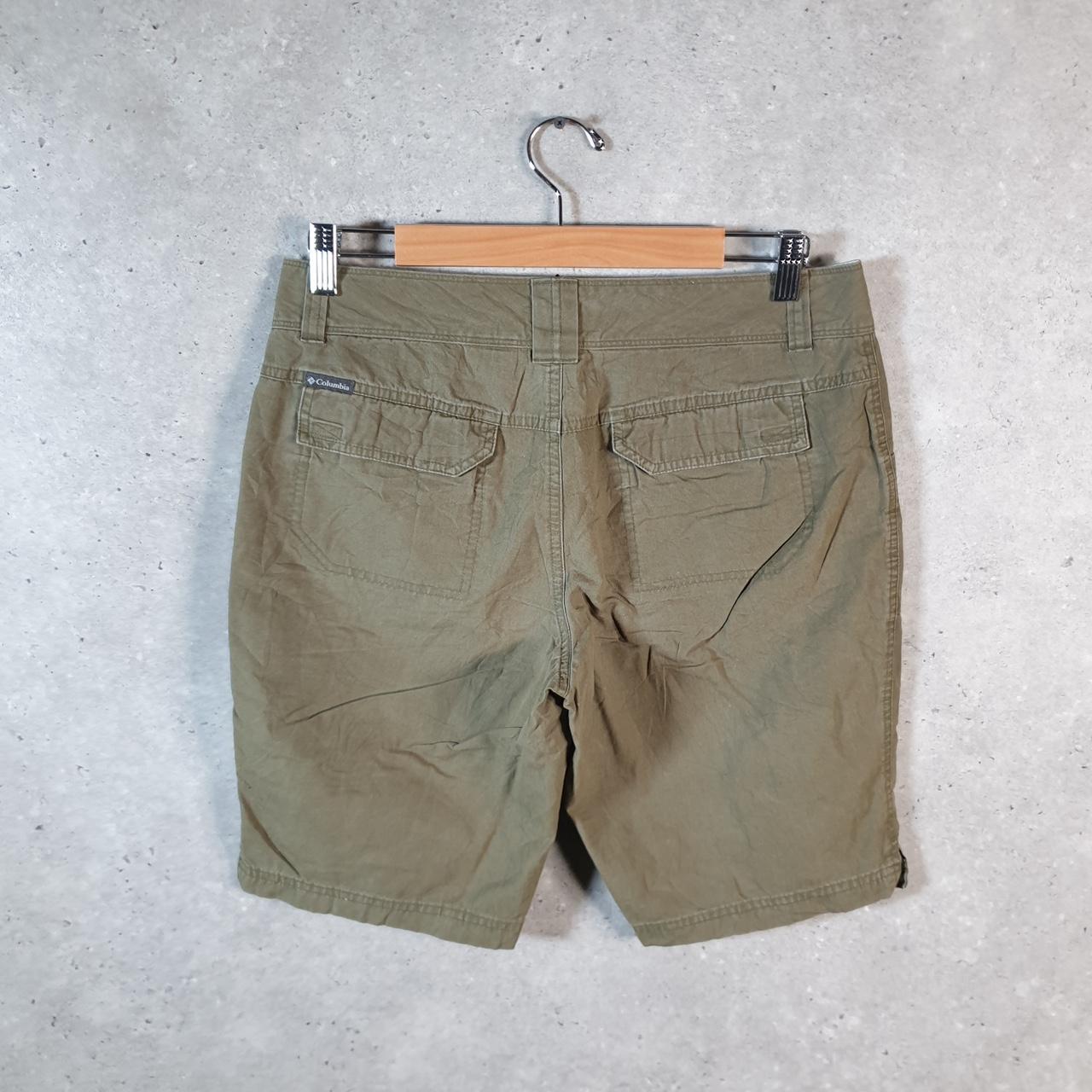 Vintage Columbia Cargo Shorts Womens UK10 Khaki Green Athletic Hiking