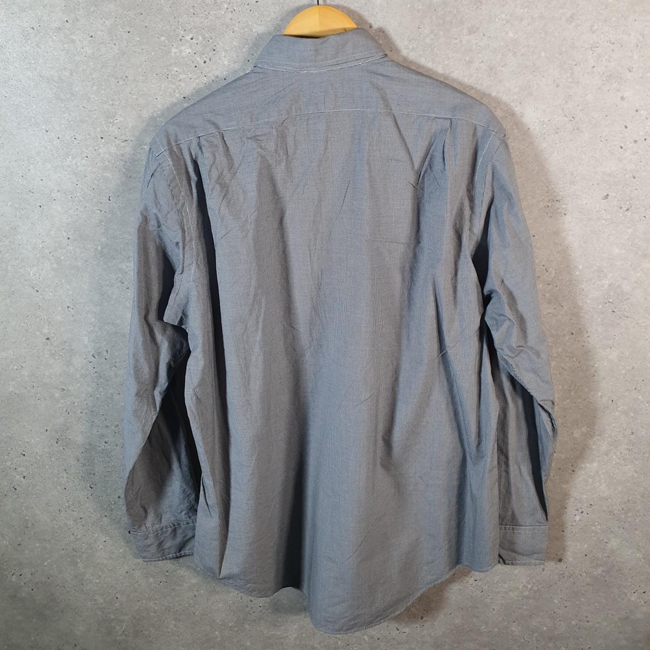 Vintage Ralph Lauren Button Down Shirt Men’s Large Grey Fish Eye Classic Cotton Pony Casual Big Fish Vintage