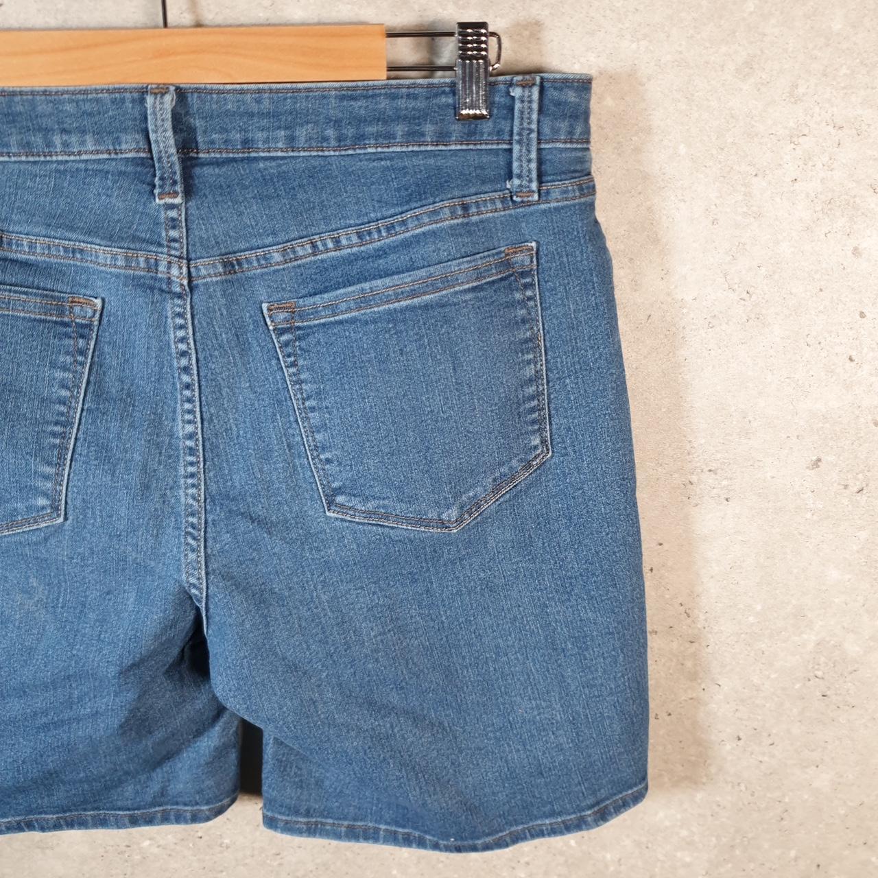 Vintage Lee Baggy Shorts Jorts Cargo Womens W34 Blue Relaxed Denim