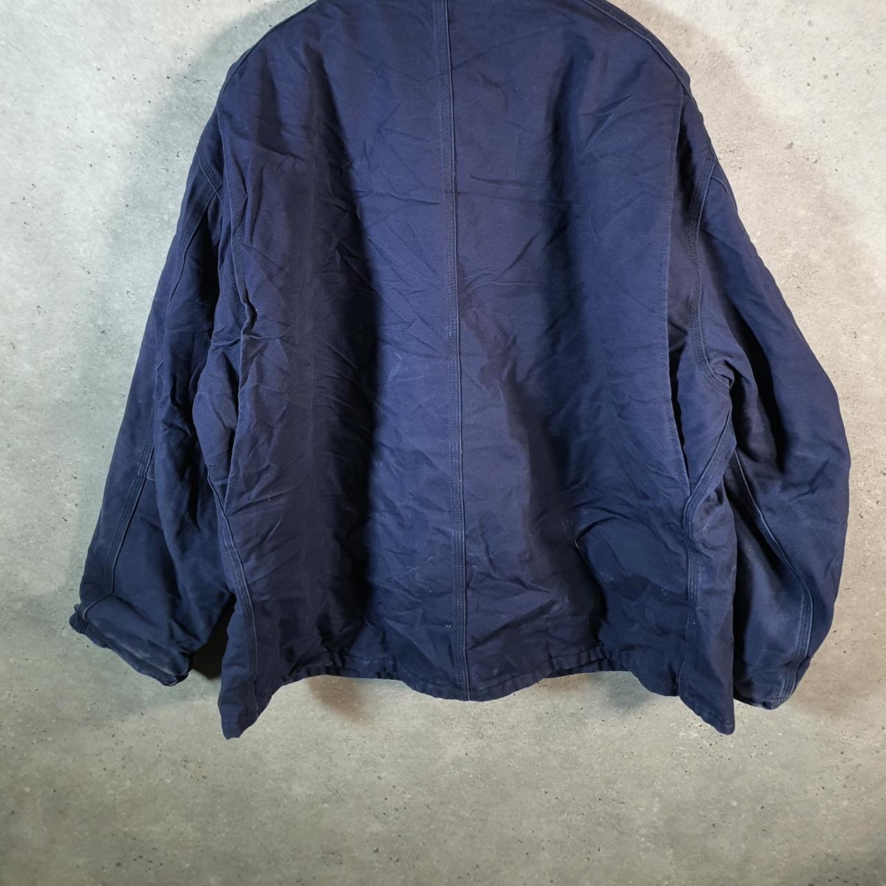 Vintage Carhartt FR Work Duck Lined Jacket Men’s 3XL Blue Workwear Canvas USA G2105