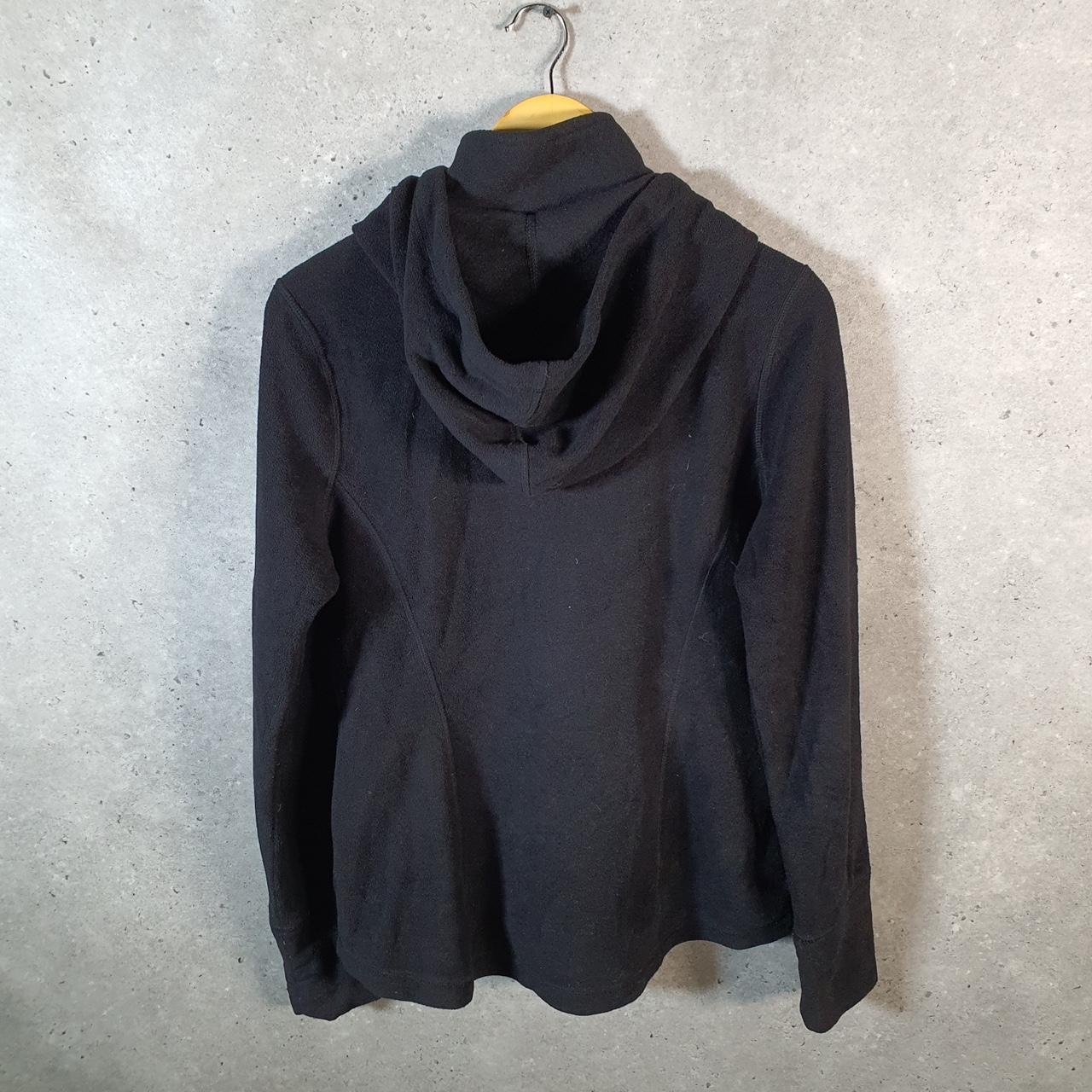 Fila Sport Fleece Full zip Hoodie Womens Medium Black Embroidered Logo