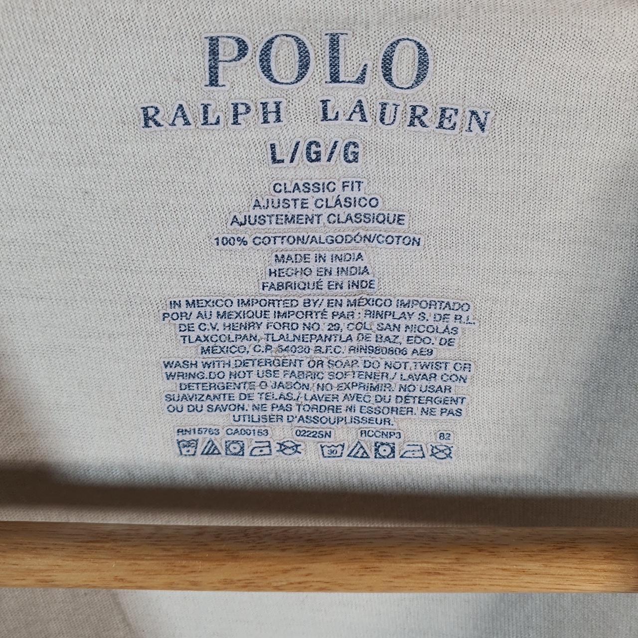 Vintage Ralph Lauren Polo Sport T Shirt Men’s Large White Classic Fit Embroidered Pony